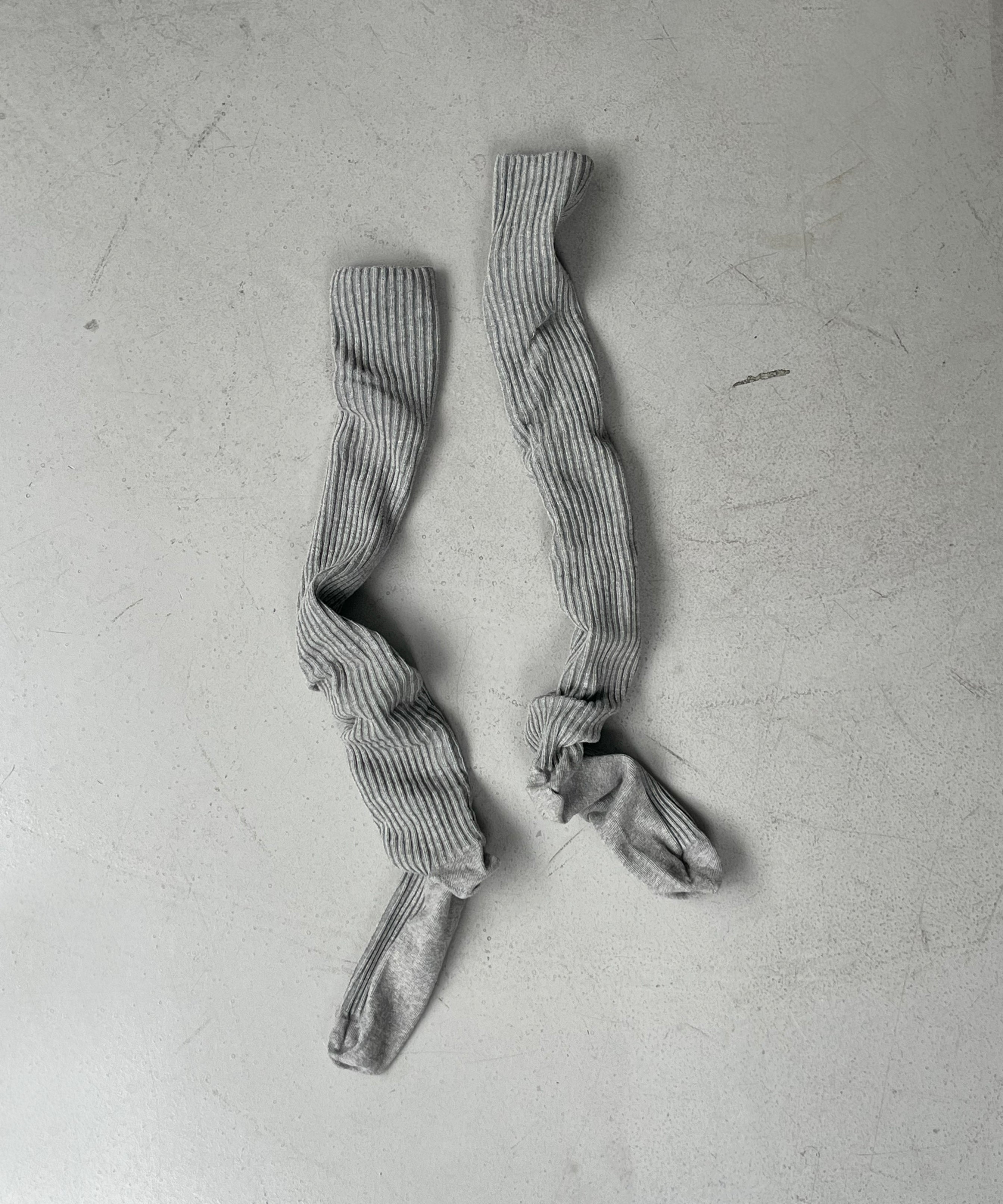 Baserange Overknee socks "GREY BROWN MELANGE"