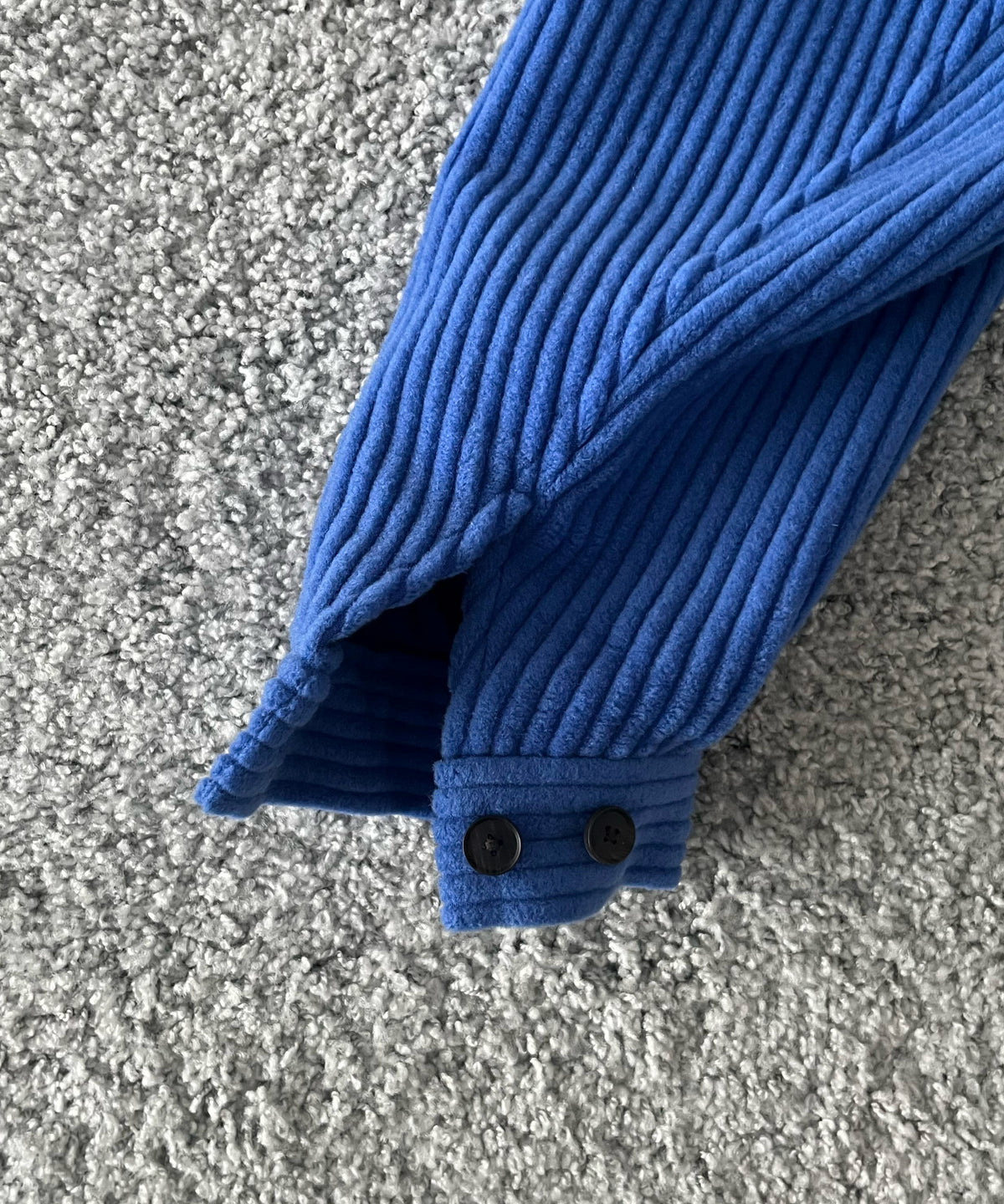 AURALEE Wool cashmere corduroy zip blouson “ROYAL BLUE”