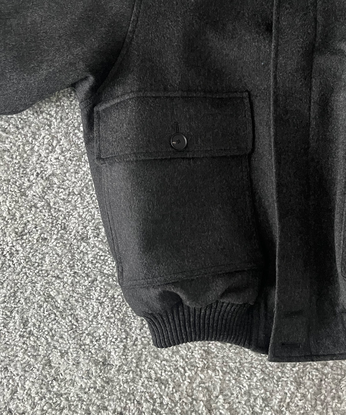AURALEE Cashmere moleskin zip blouson “TOP CHARCOAL”