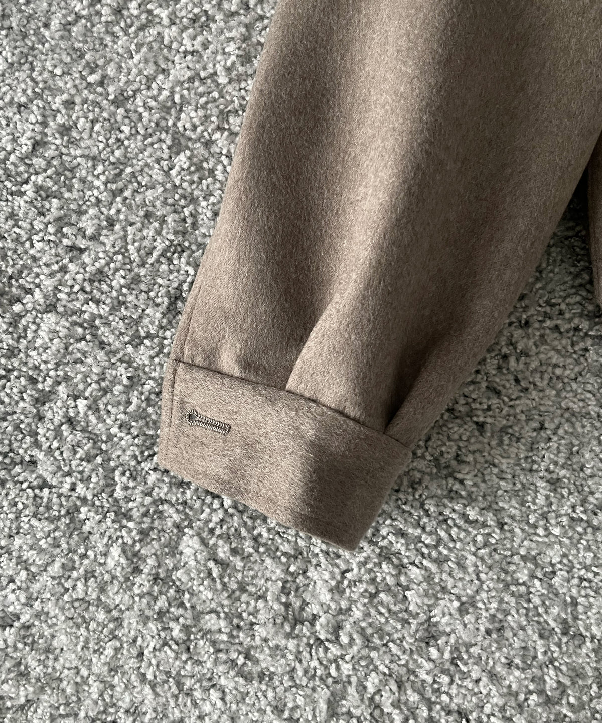 AURALEE Cashmere moleskin zip blouson “TOP BROWN BEIGE”