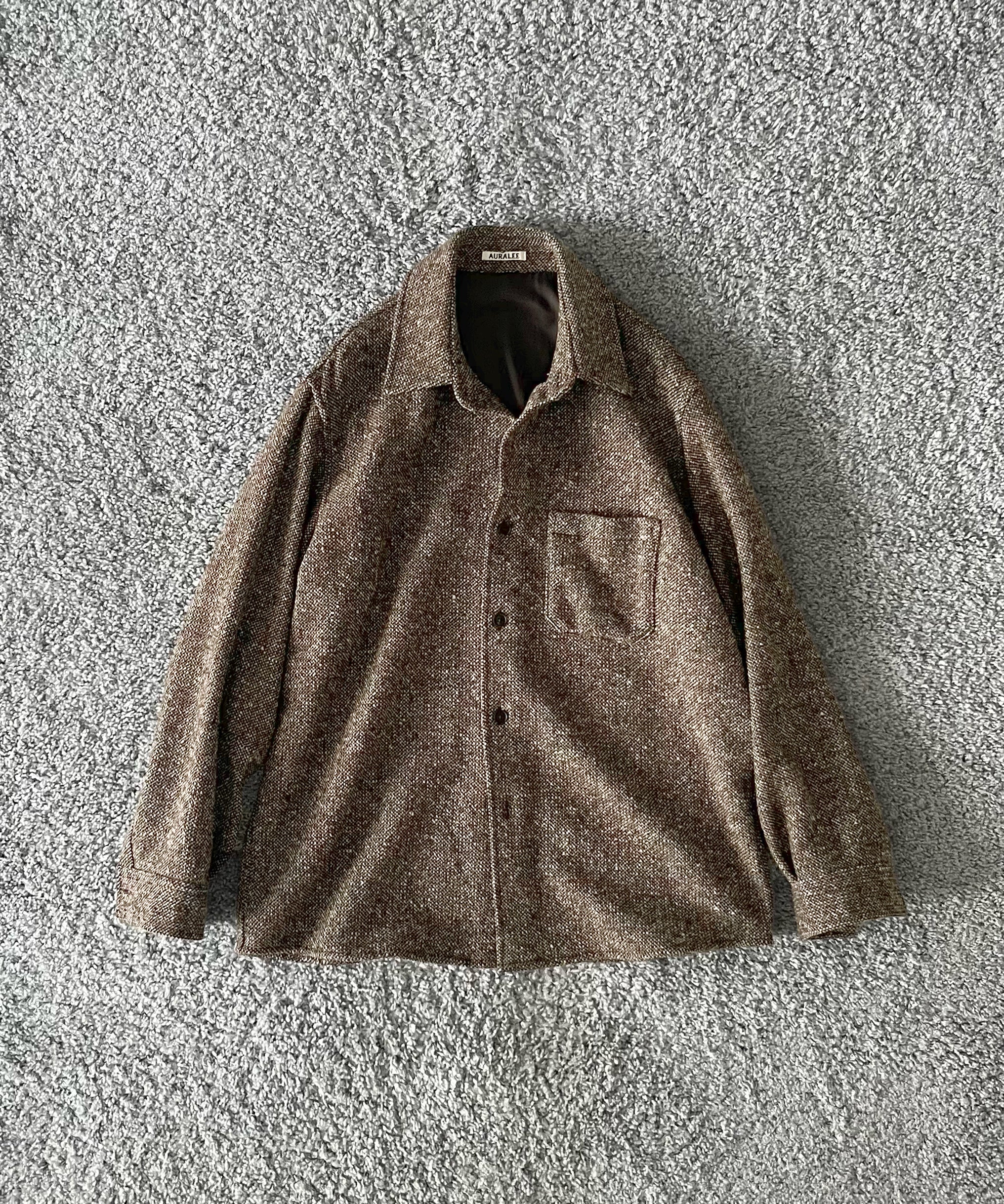 AURALEE【オーラリー】Homespun tweed shirt blouson 