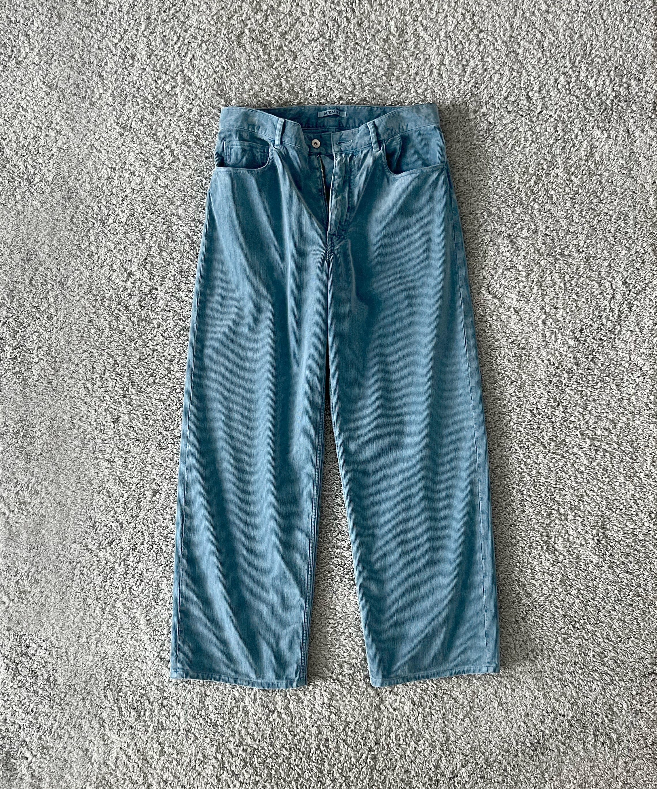 AURALEE【オーラリー】Garment-dyed finx corduroy 5p wide pants