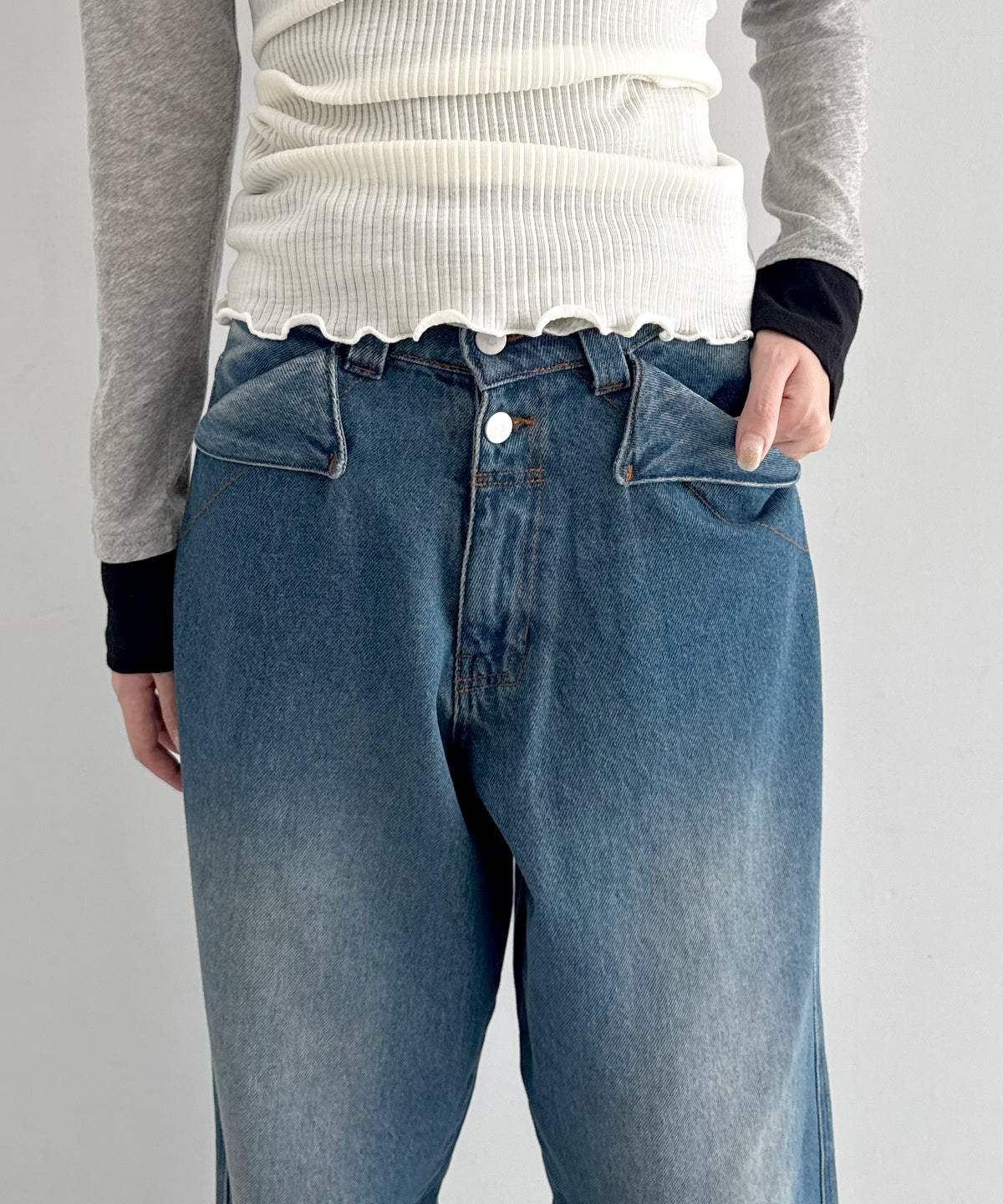 Gimaguas Back trousers "DARK BLUE"