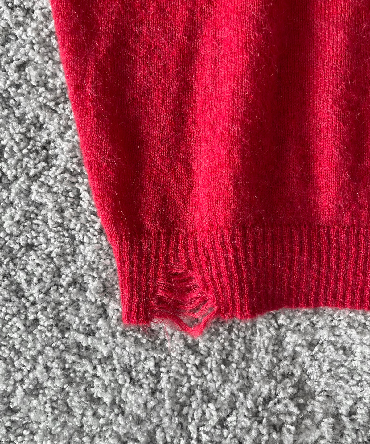 【Pre order】NEONSIGN Destroy knit -type : v "BLENDED RED"