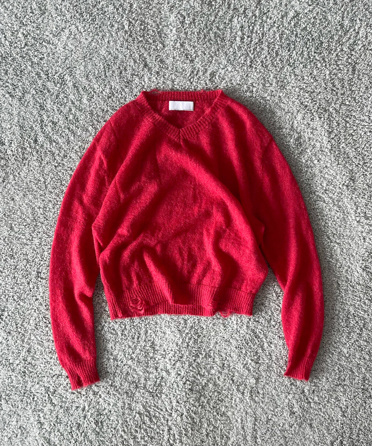 【Pre order】NEONSIGN Destroy knit -type : v "BLACK"