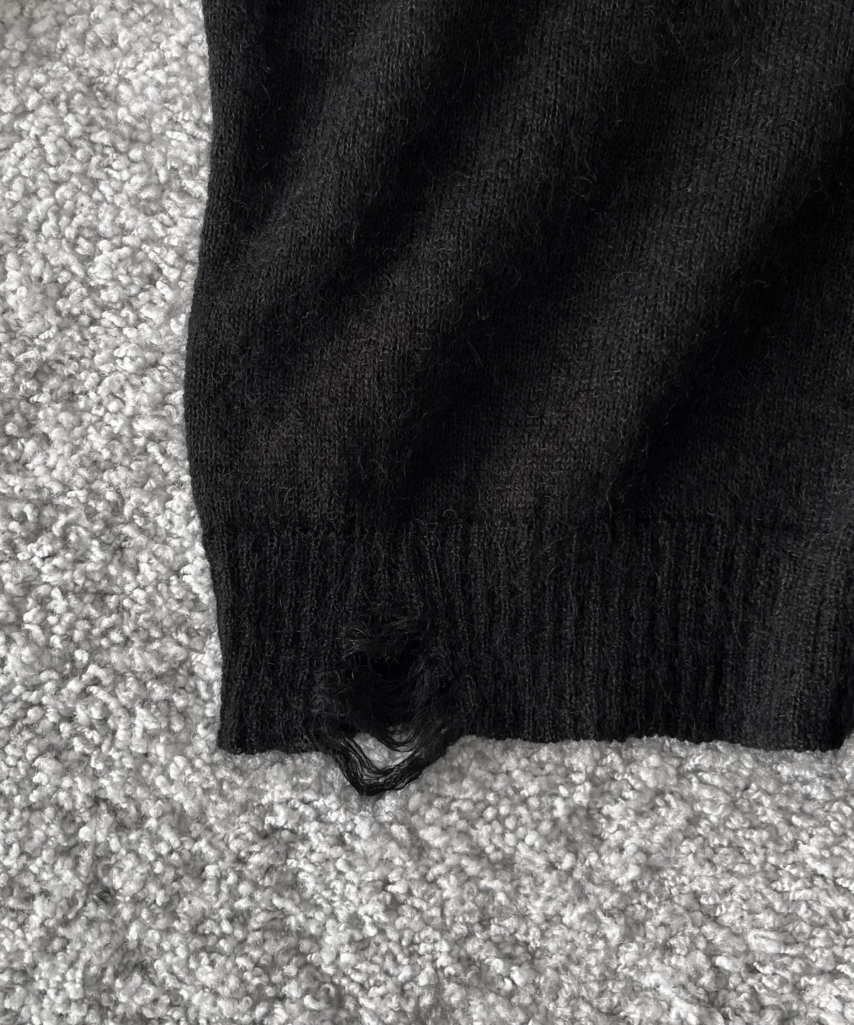 【Pre order】NEONSIGN Destroy knit -type : s "BLACK"