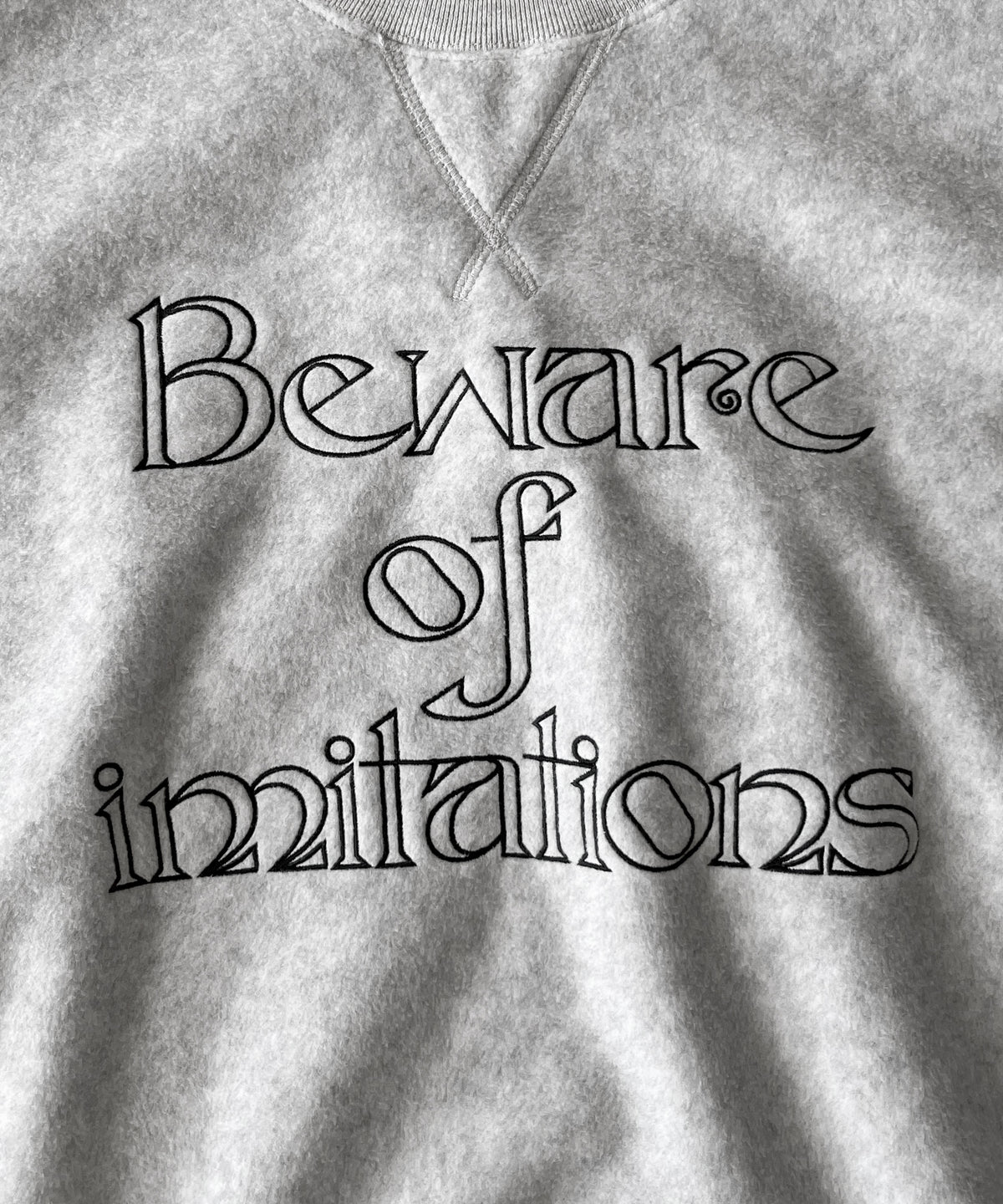 O- Fleece sweatshirt (imitation) "HEATHER GRAY"
