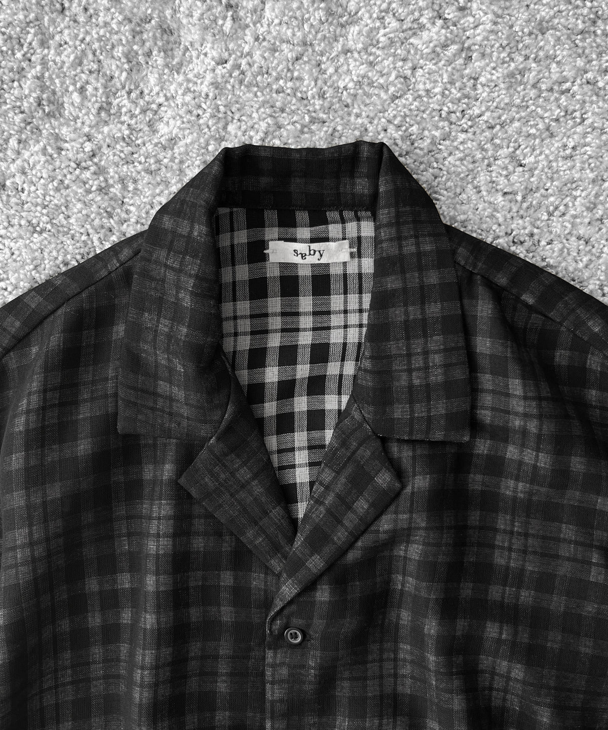 saby Lapel shirt -bishu japan wool plaid fab- "BLOCK CHECK"