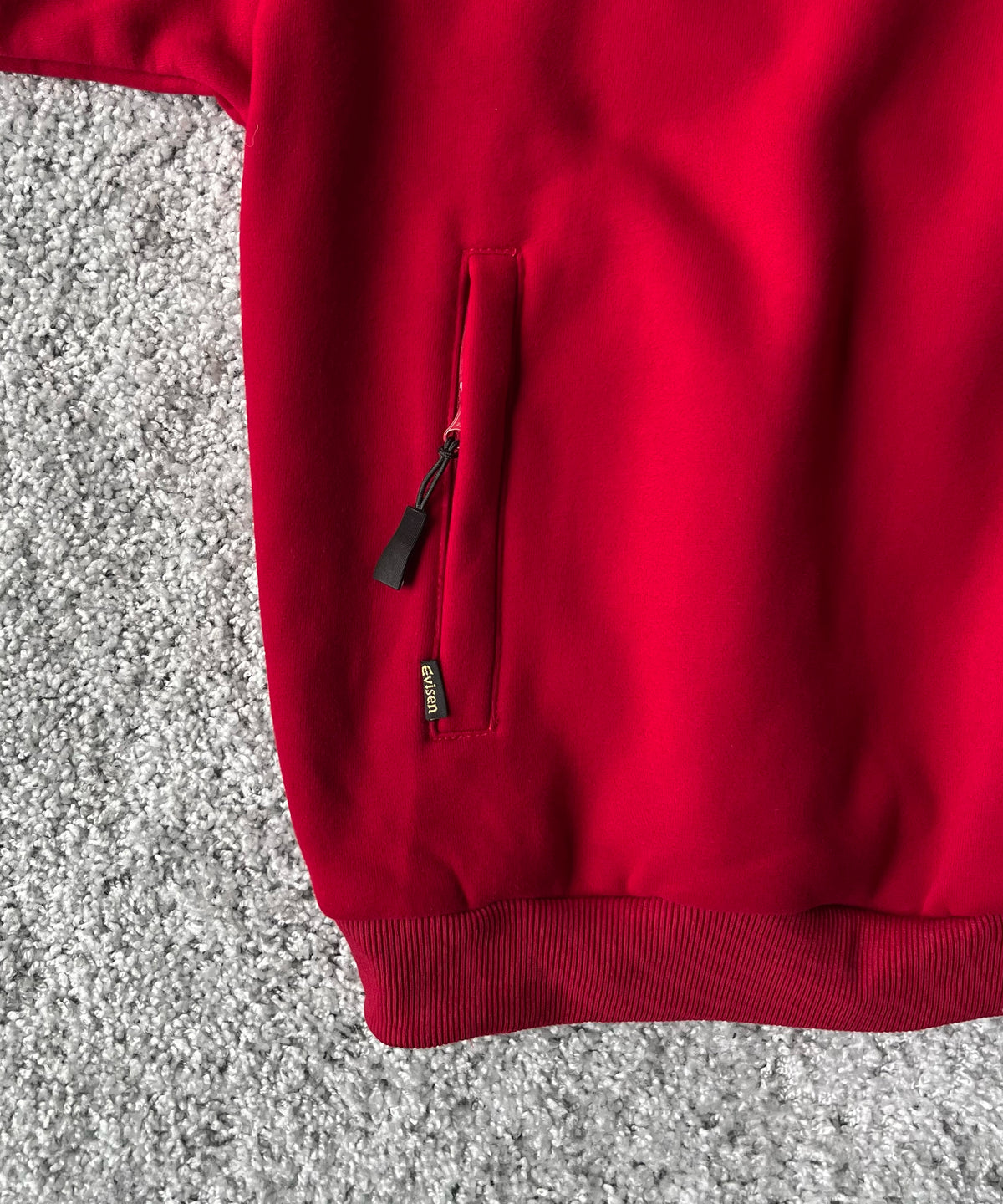 Evisen Skateboardsゑ Logo half zip sweat "RED"