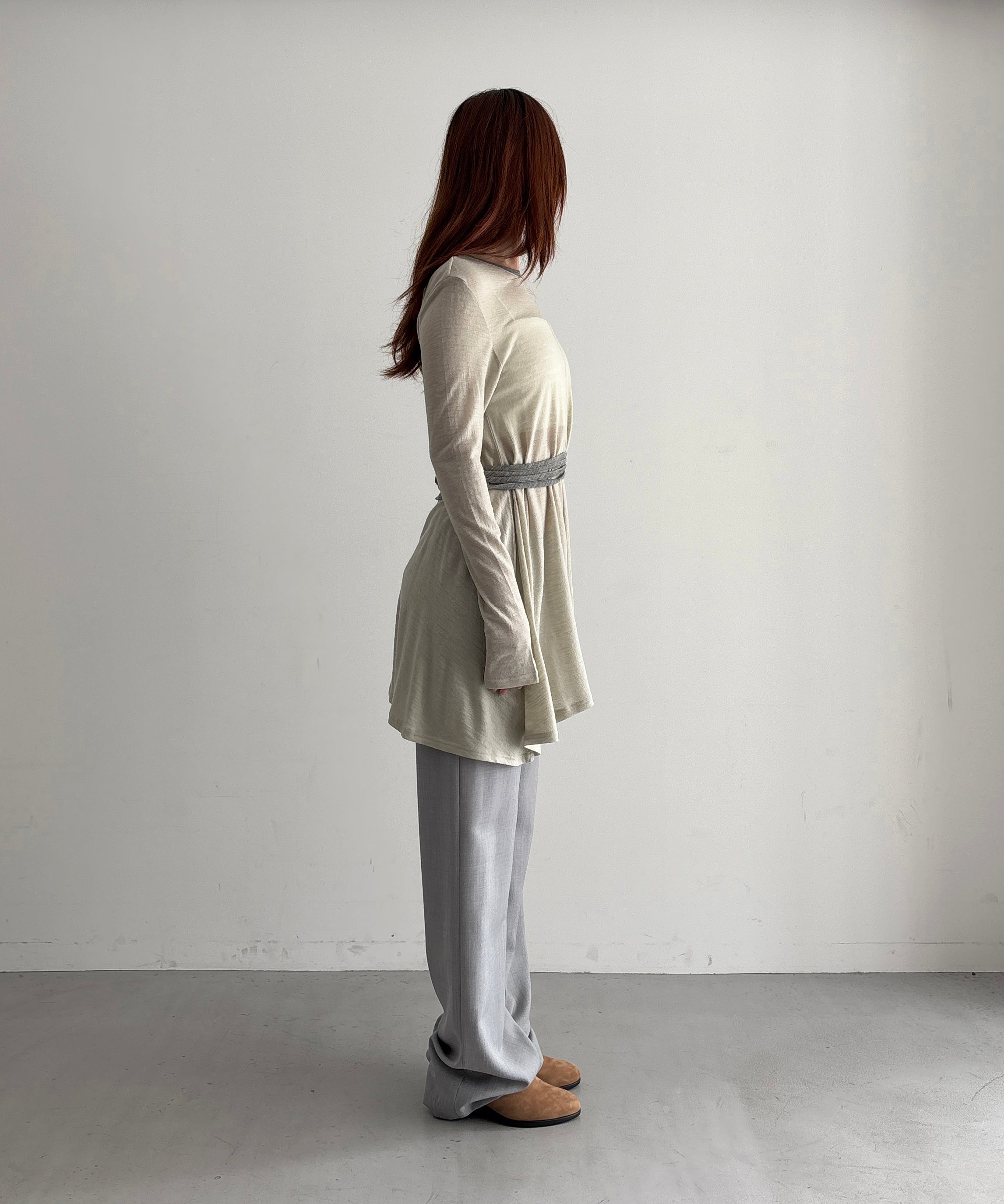 ULIKASANCTUS Lining dress "CHARCOAL"