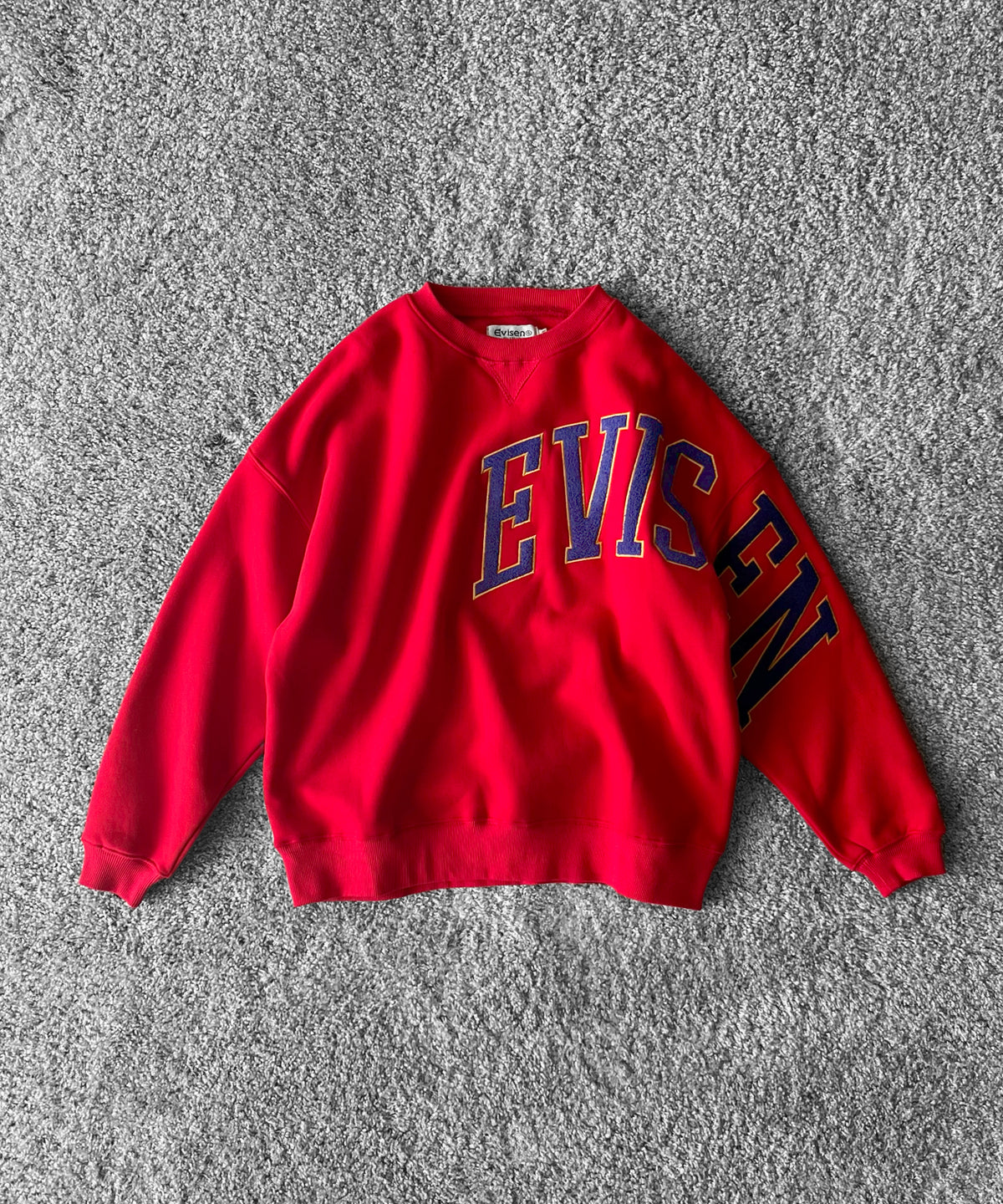 Evisen Skateboardsゑ College sweat "RED"