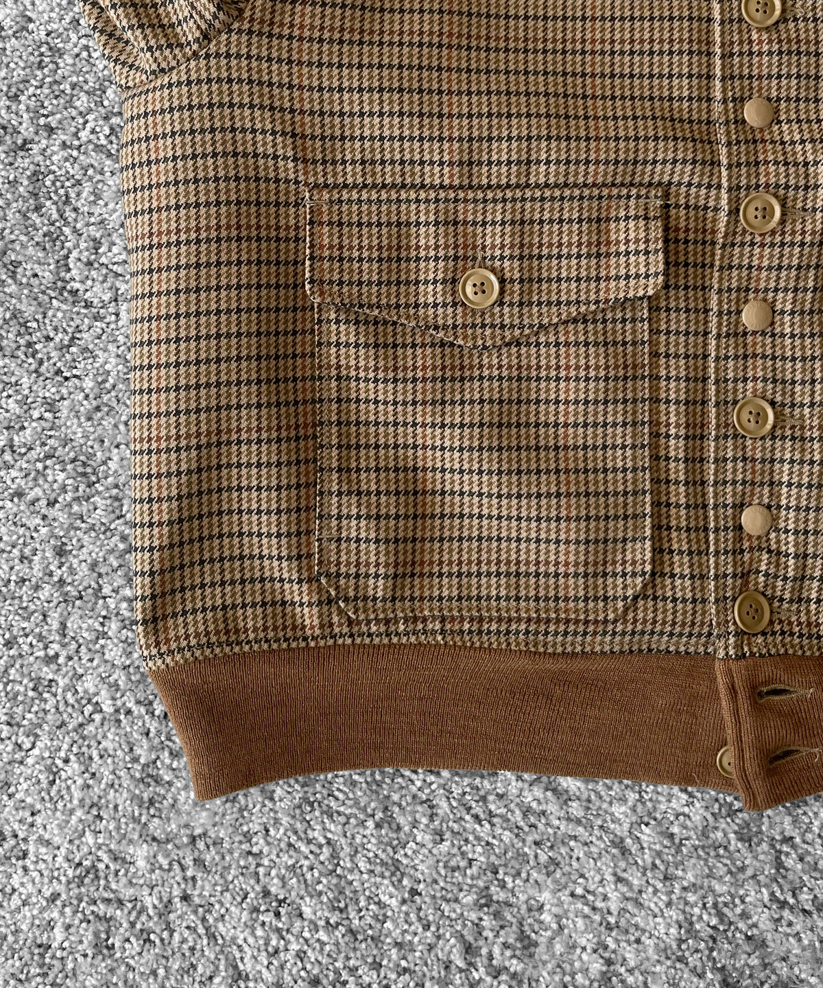 ENGINEERED GARMENTS A-1 jacket - polyester gunclub check "BROWN"