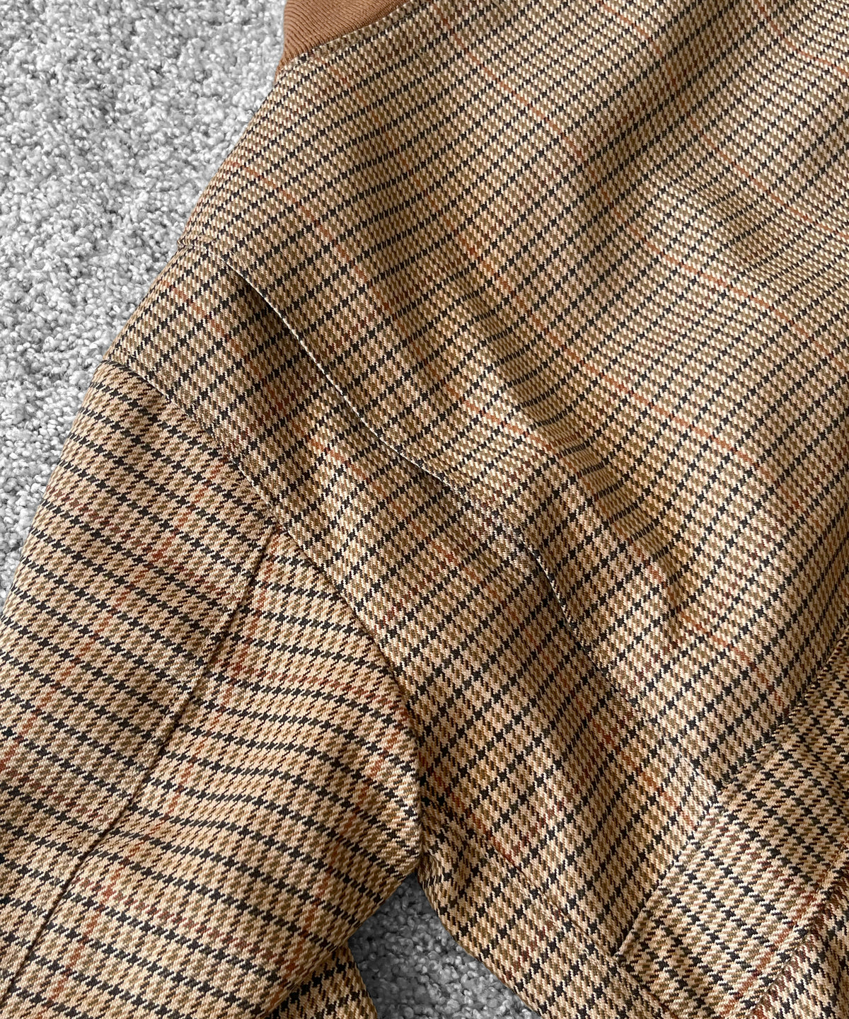 ENGINEERED GARMENTS A-1 jacket - polyester gunclub check "BROWN"