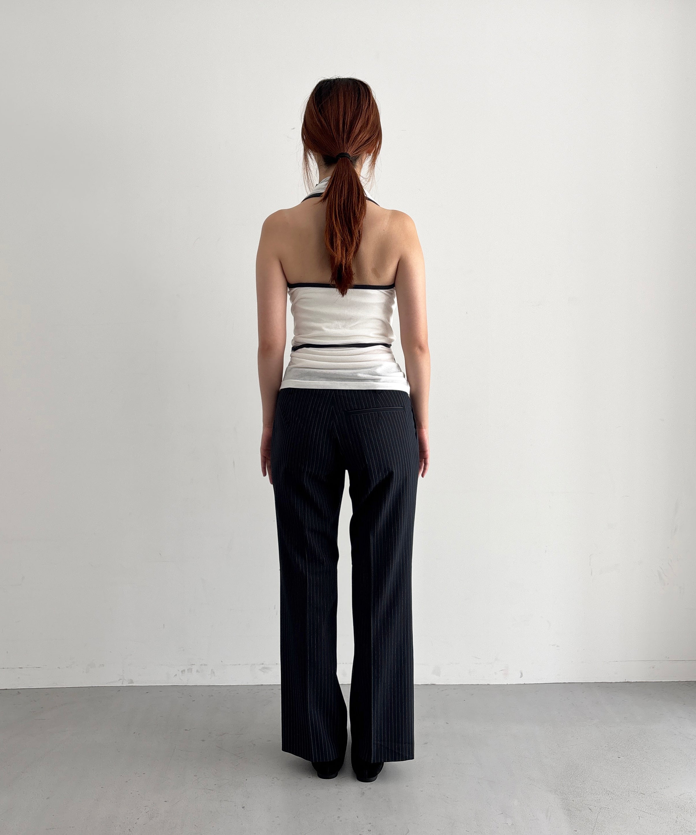 ULIKASANCTUS Halter warp sleeveless "IVORY"