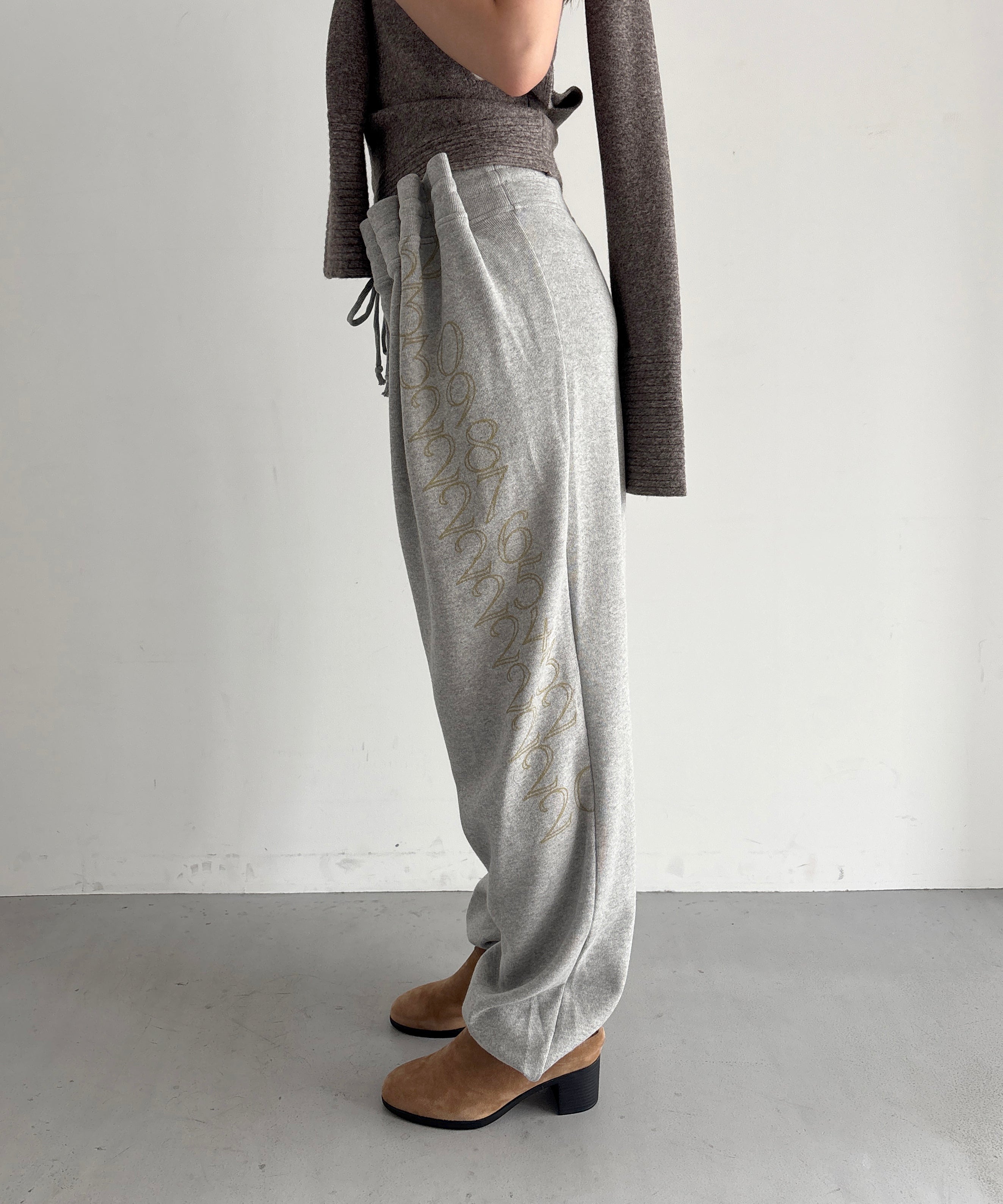 ULIKASANCTUS Curtain jersey pants "GREY" XS S