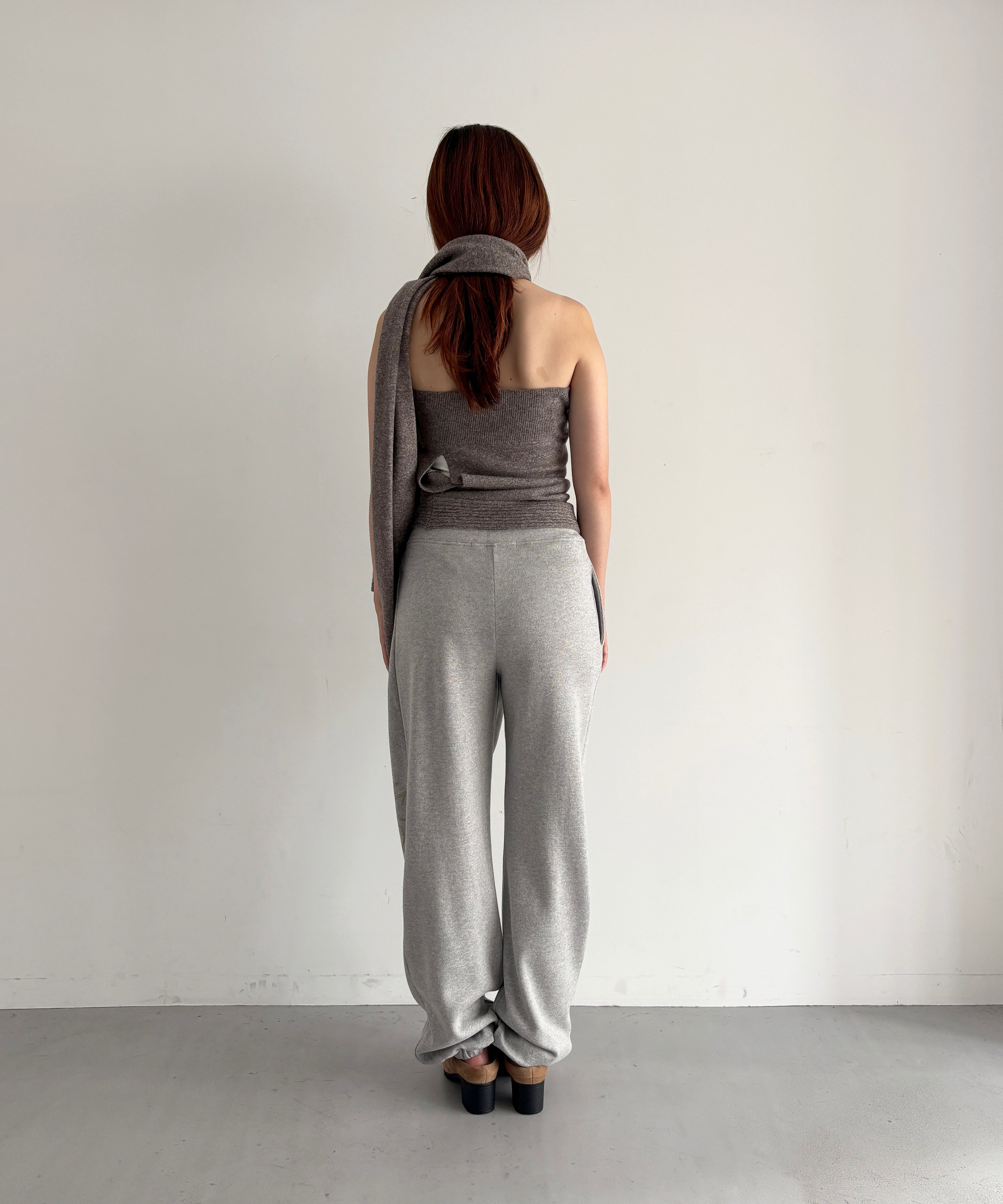 ULIKASANCTUS Curtain jersey pants "GREY" XS S