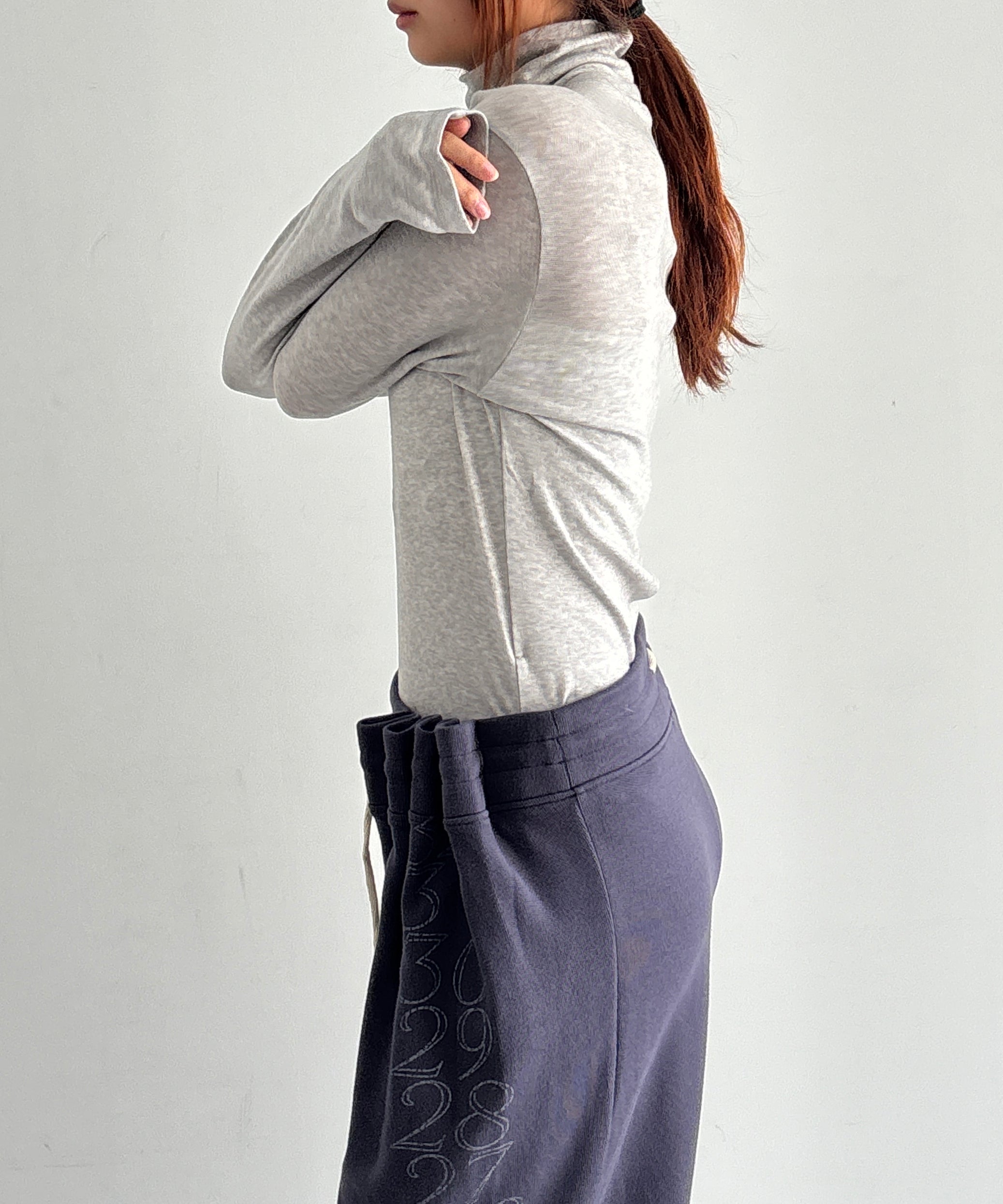 ULIKASANCTUS Curtain jersey pants "NAVY" XS S