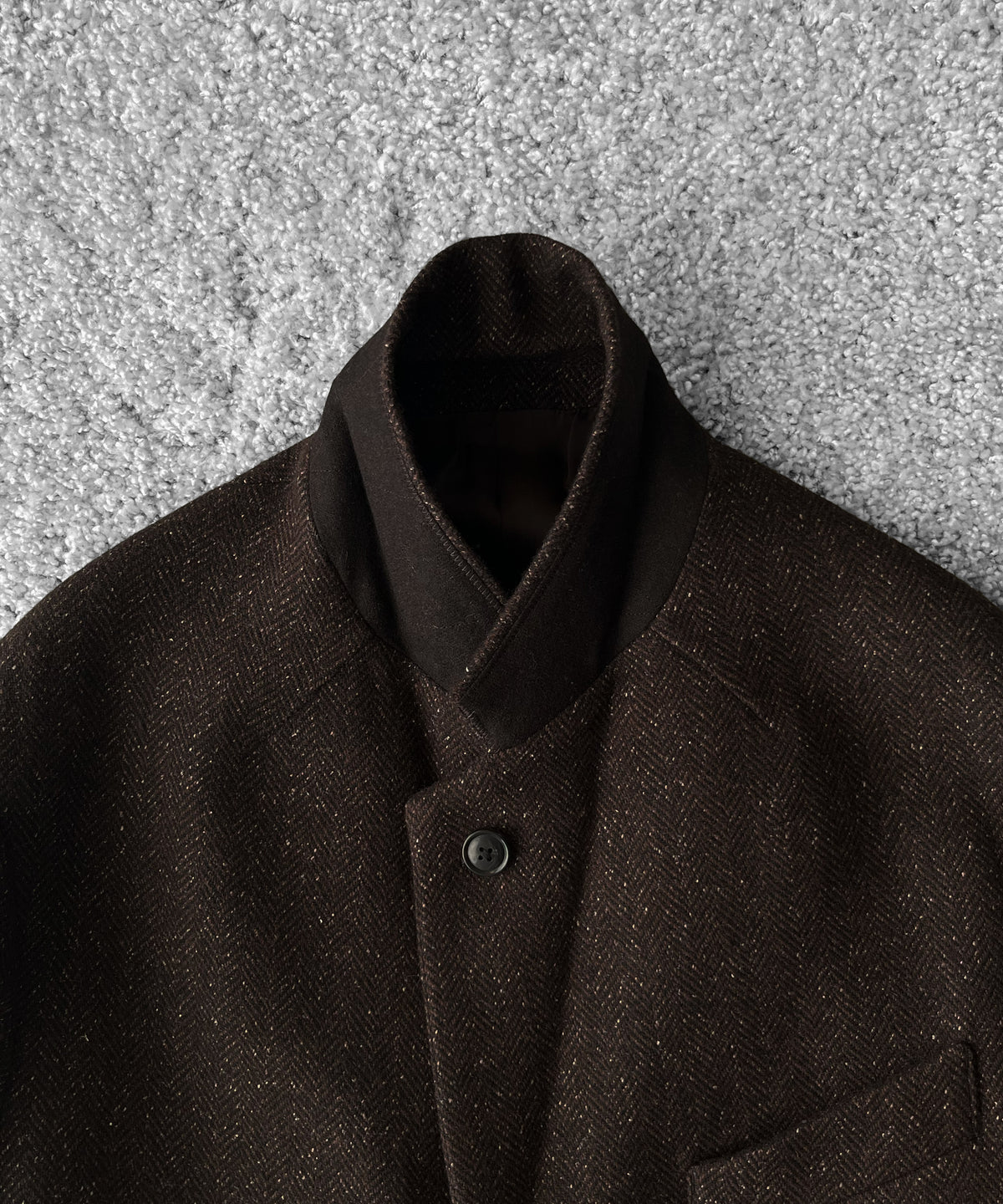 URU Silk napped tweed - over jacket "D.BROWN"