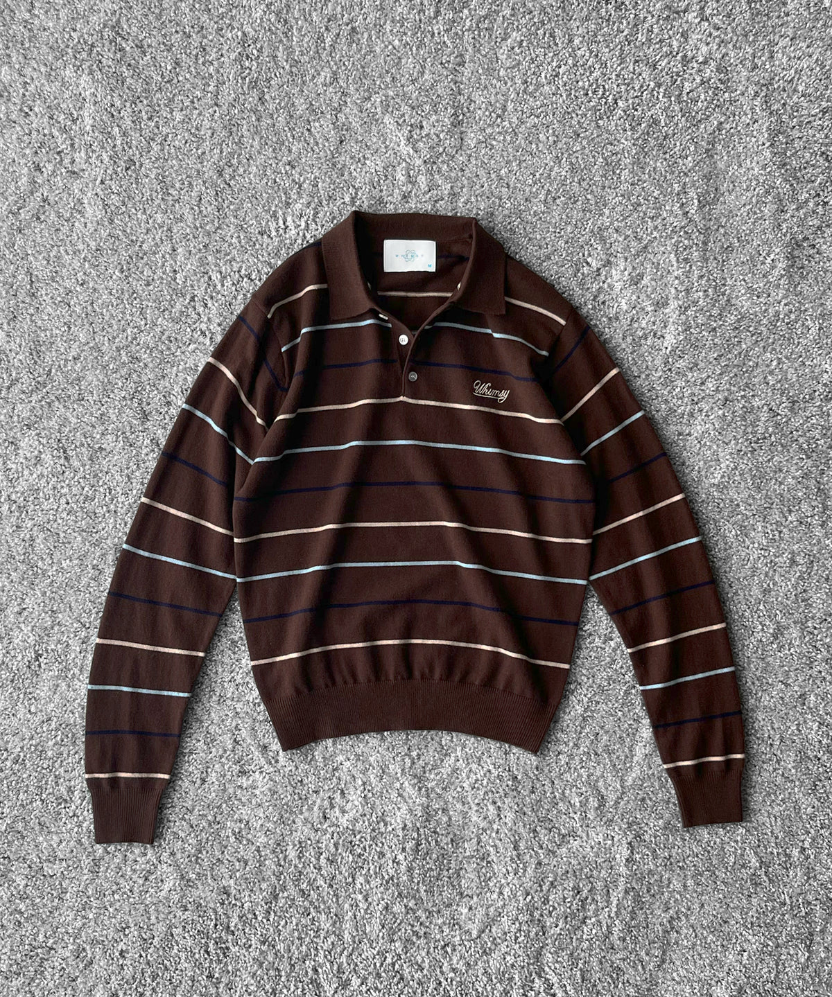 Whimsy Grandpa knit polo "LIGHT BLUE"