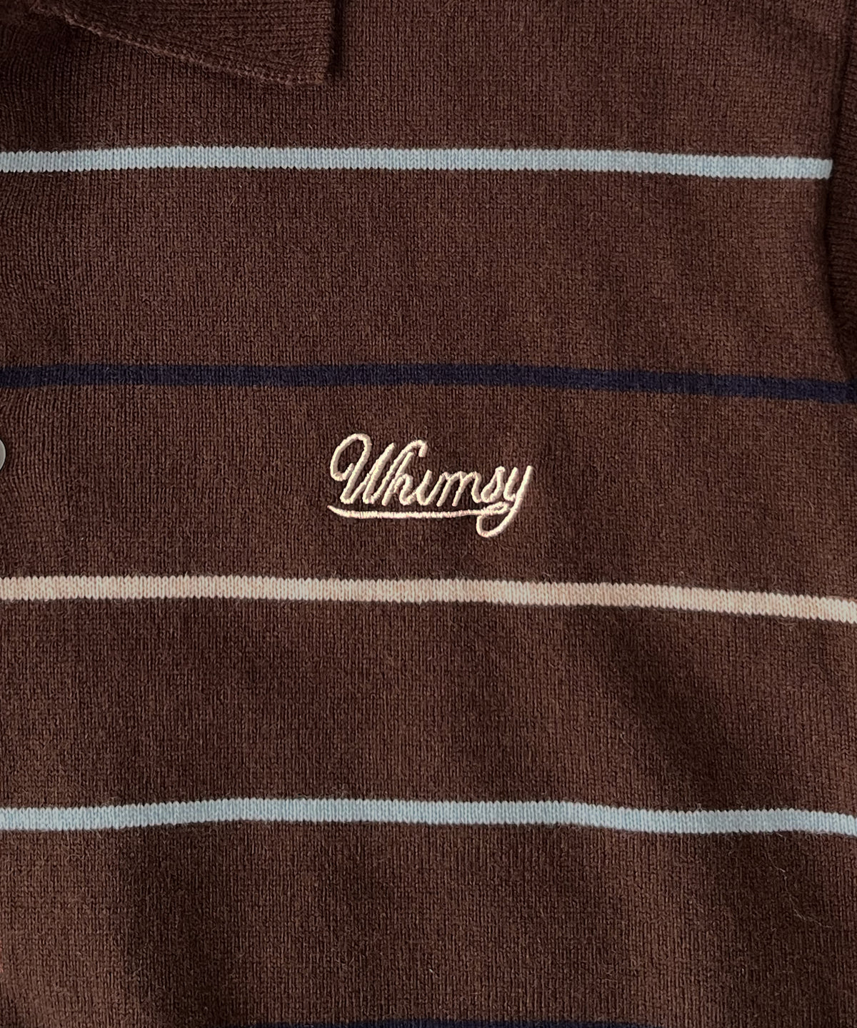 Whimsy Grandpa knit polo "BROWN"