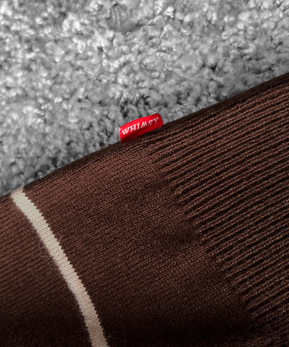 Whimsy Grandpa knit polo "BROWN"