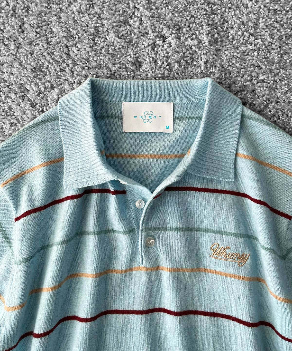 Whimsy Grandpa knit polo "LIGHT BLUE"