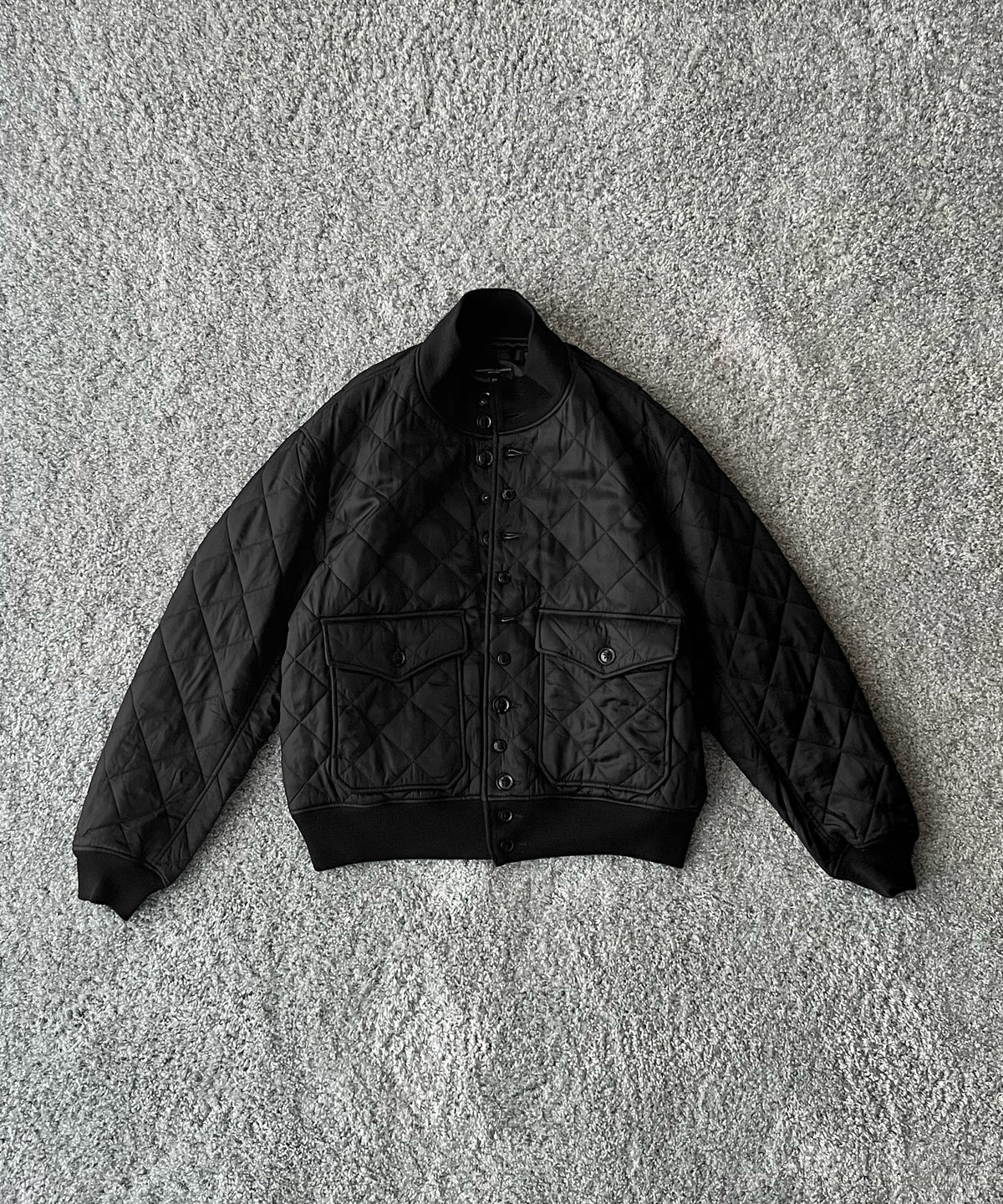 Engineered Garments A-1 jacket - polyester diamond quilt “BLACK”