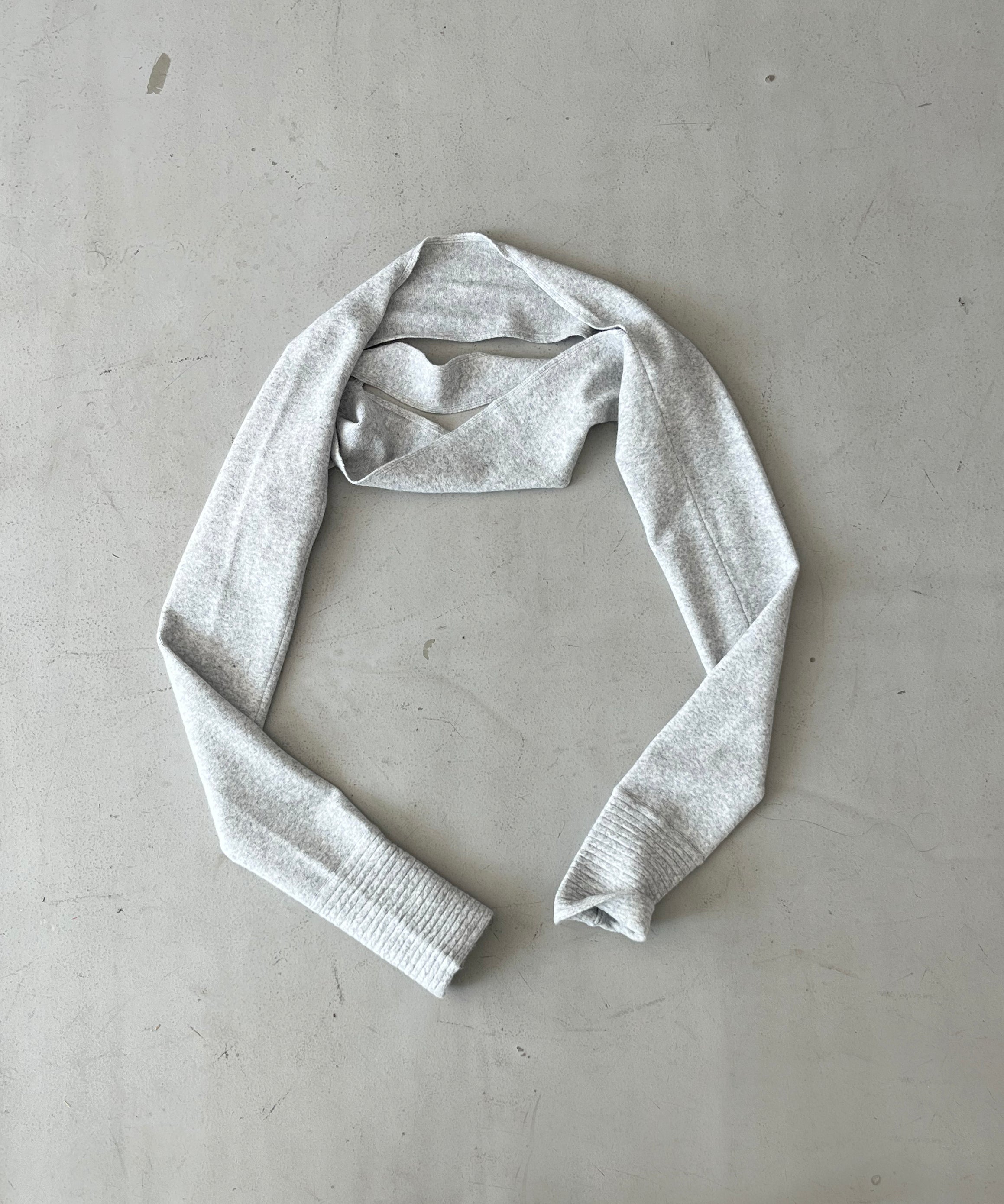 ULIKASANCTUS Double slit kint bolero "LIGHT GREY"