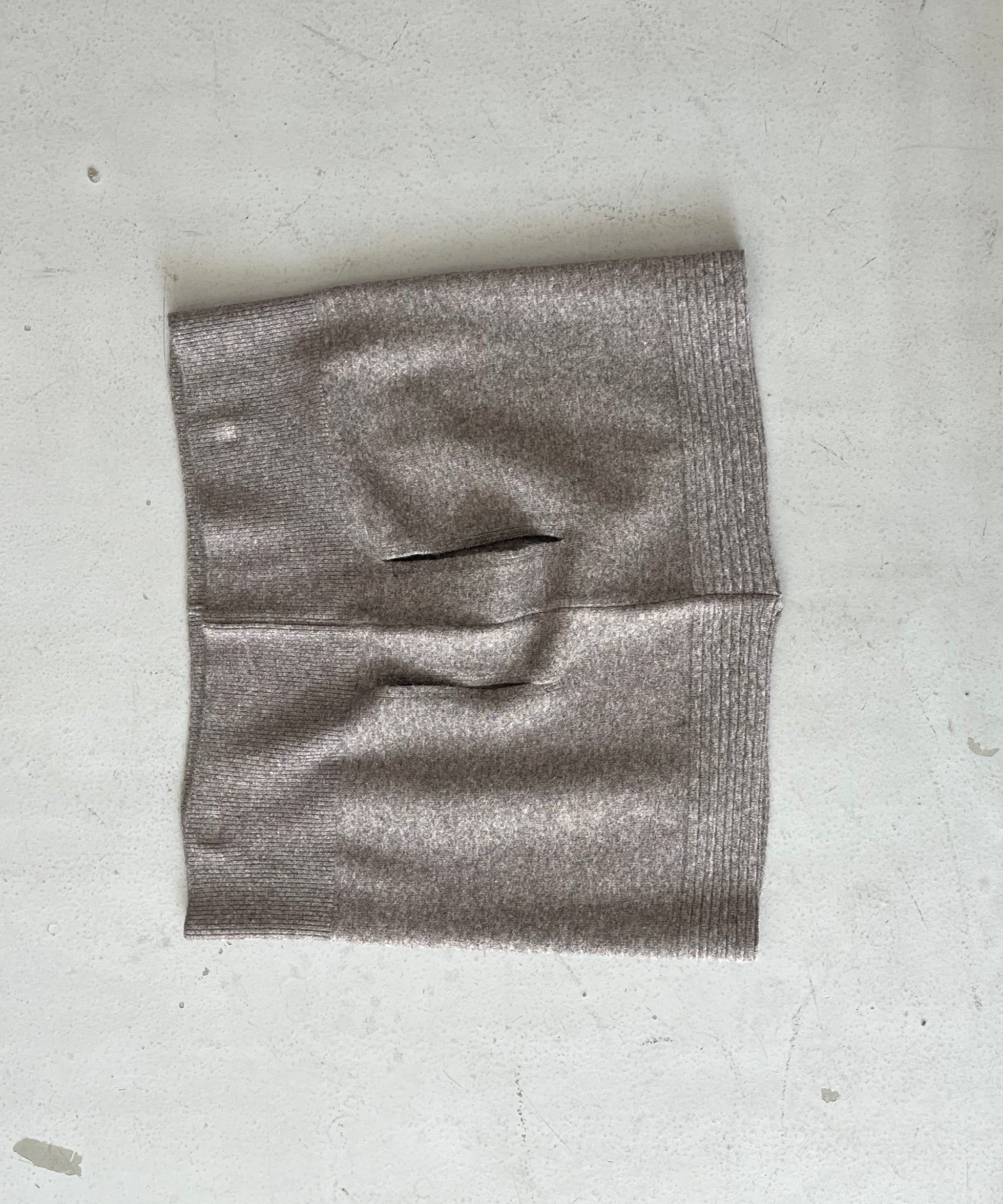 ULIKASANCTUS Zip knit tube top "SOFT TERRACOTTA"