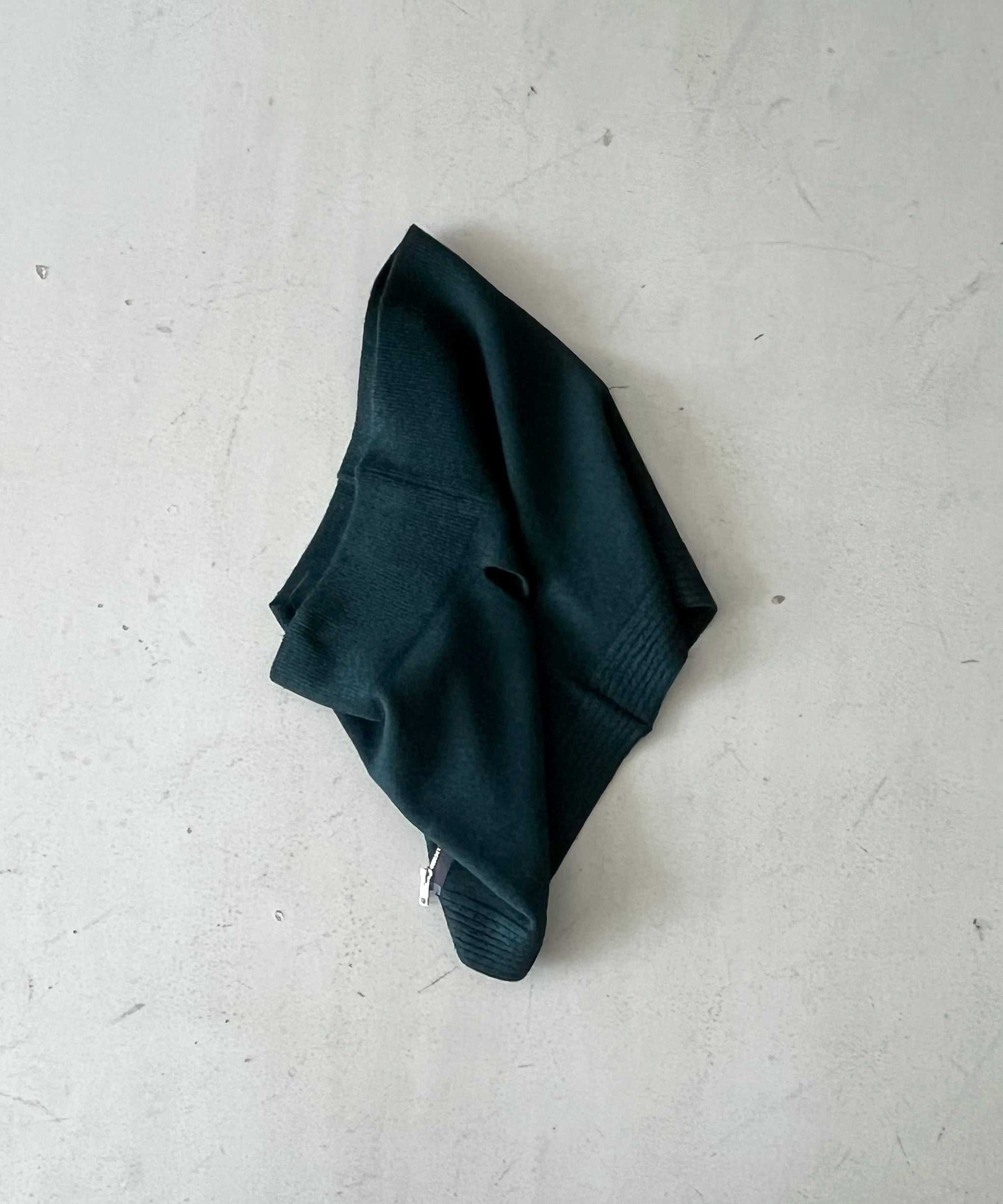 ULIKASANCTUS Zip knit tube top "DARK TEAL"