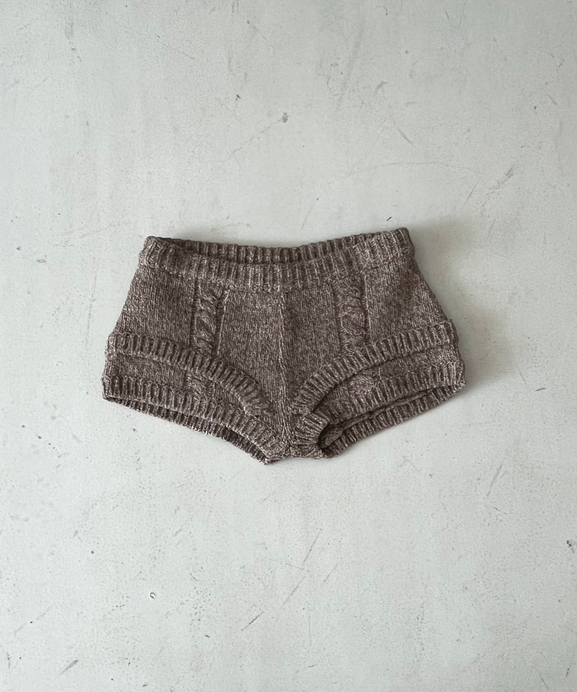 ULIKASANCTUS Rope knit shorts "BLACK"