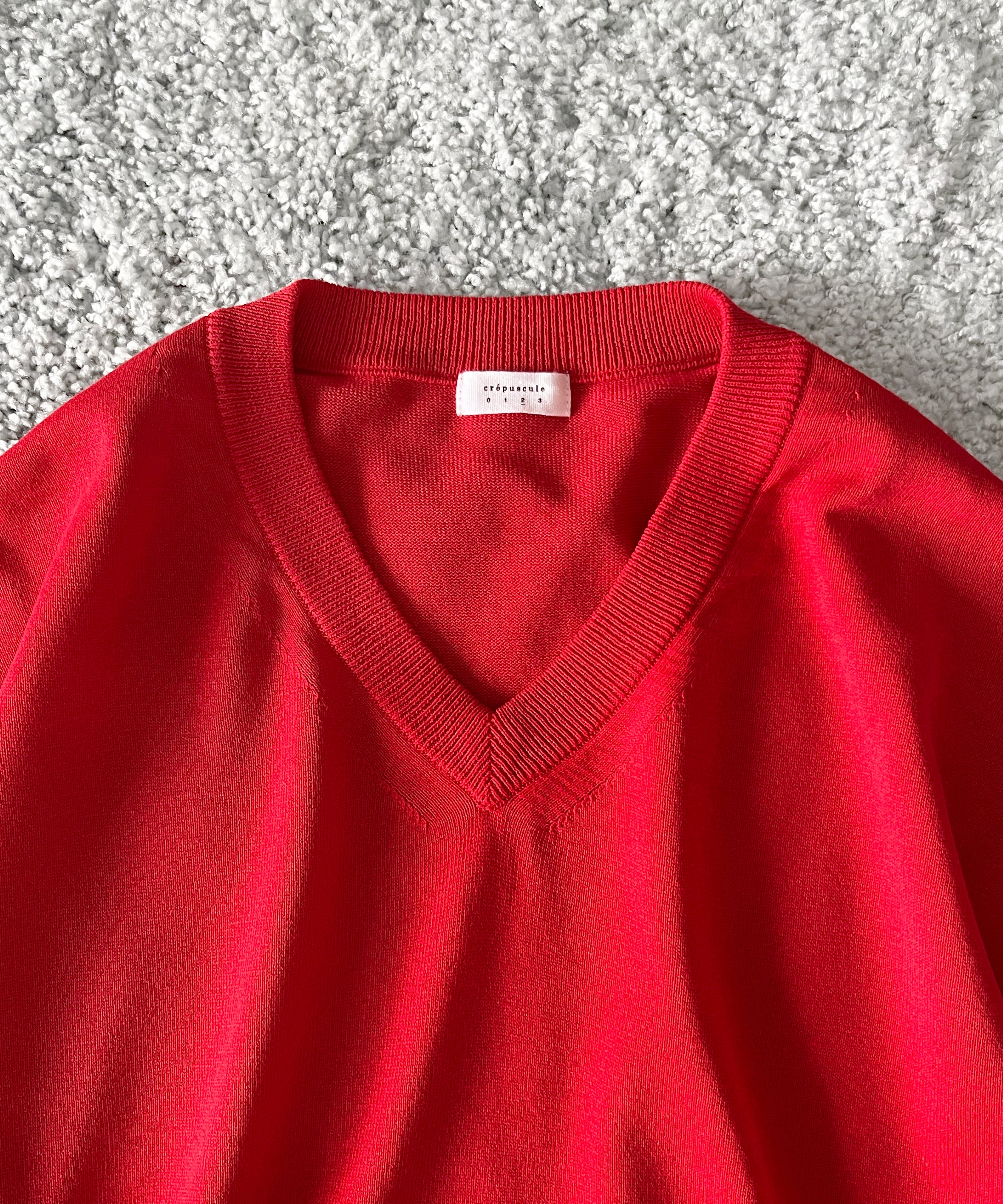 【EXCLUSIVE】crepuscule Washi v/n pullover "RED"