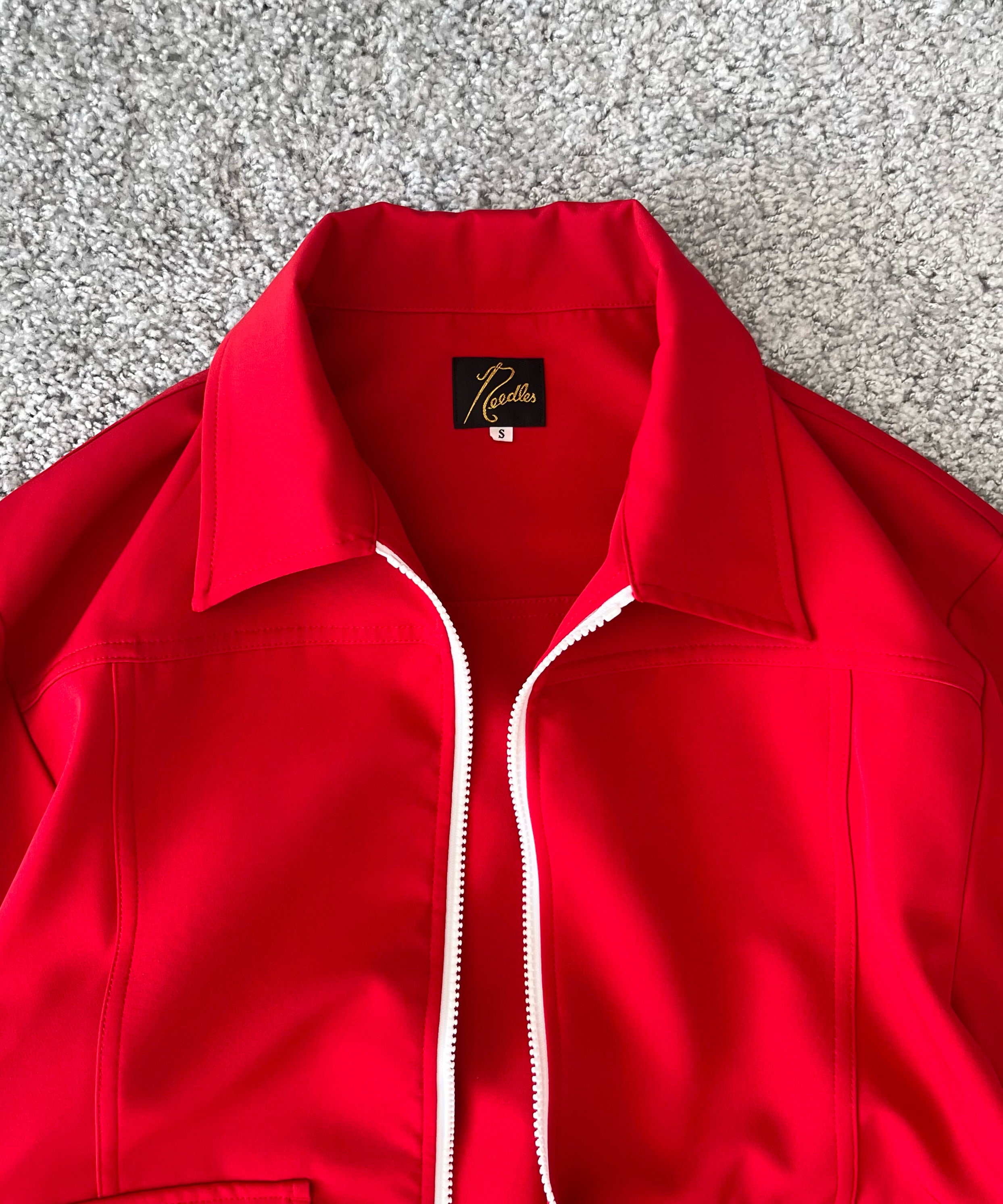 NEEDLES Stitched sports jkt - p lt. double c "B-RED B"