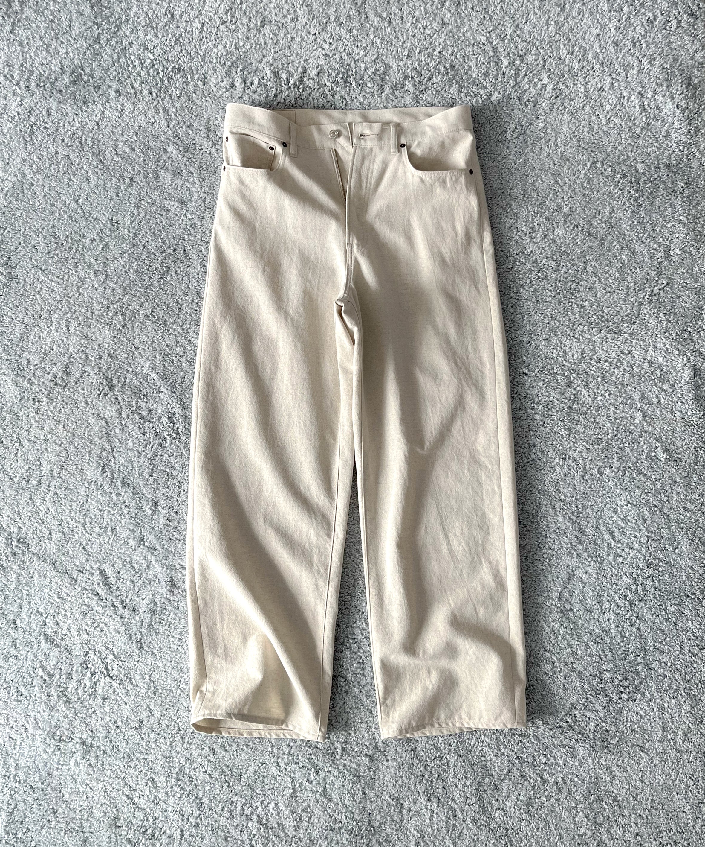 UNUSED Uw1192 wide glitter pants "BEIGE"