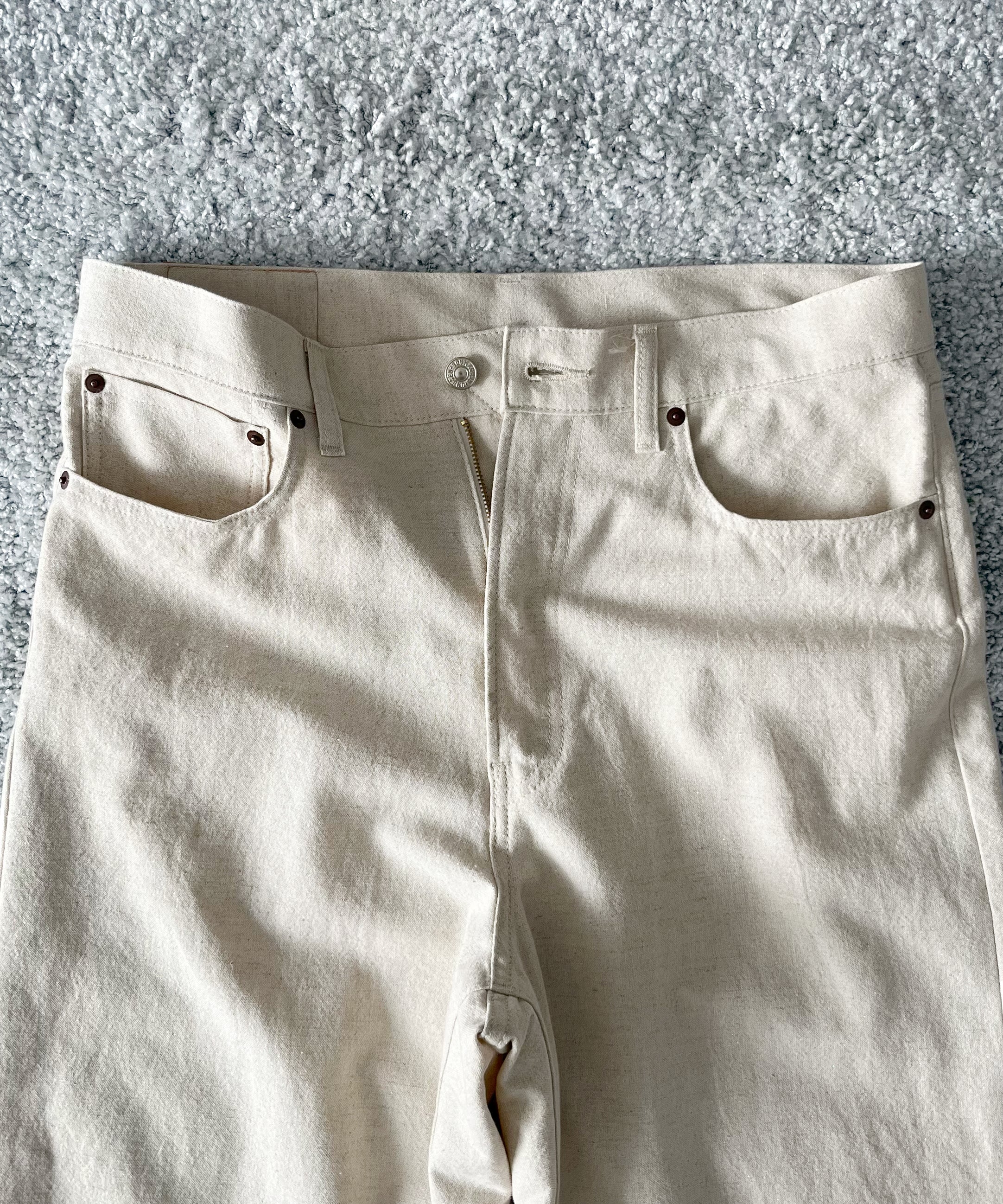 UNUSED Uw1192 wide glitter pants "BEIGE"