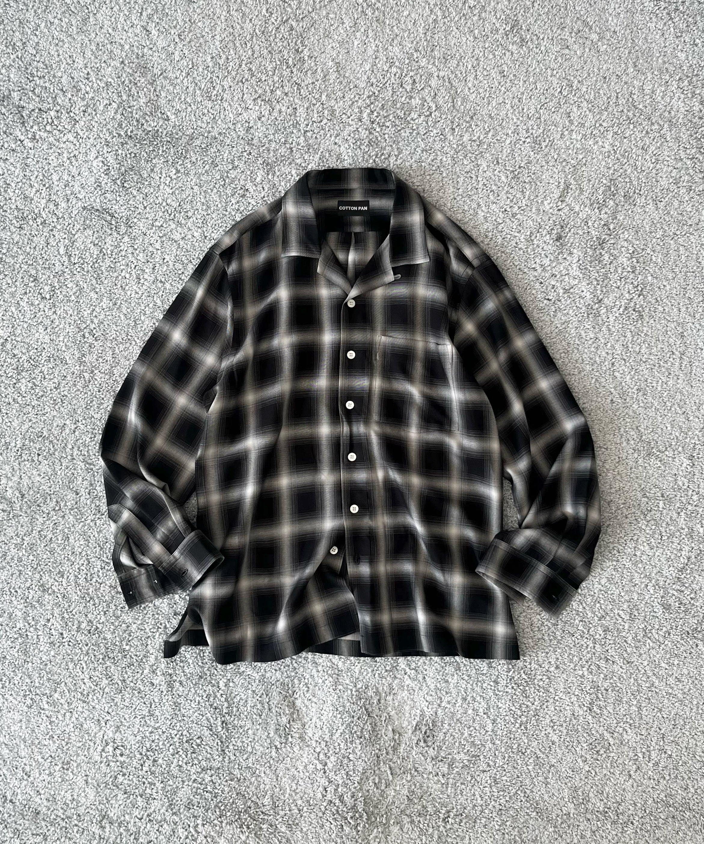 COTTON PAN Soho l/s オンブレシャツ "BLACK"