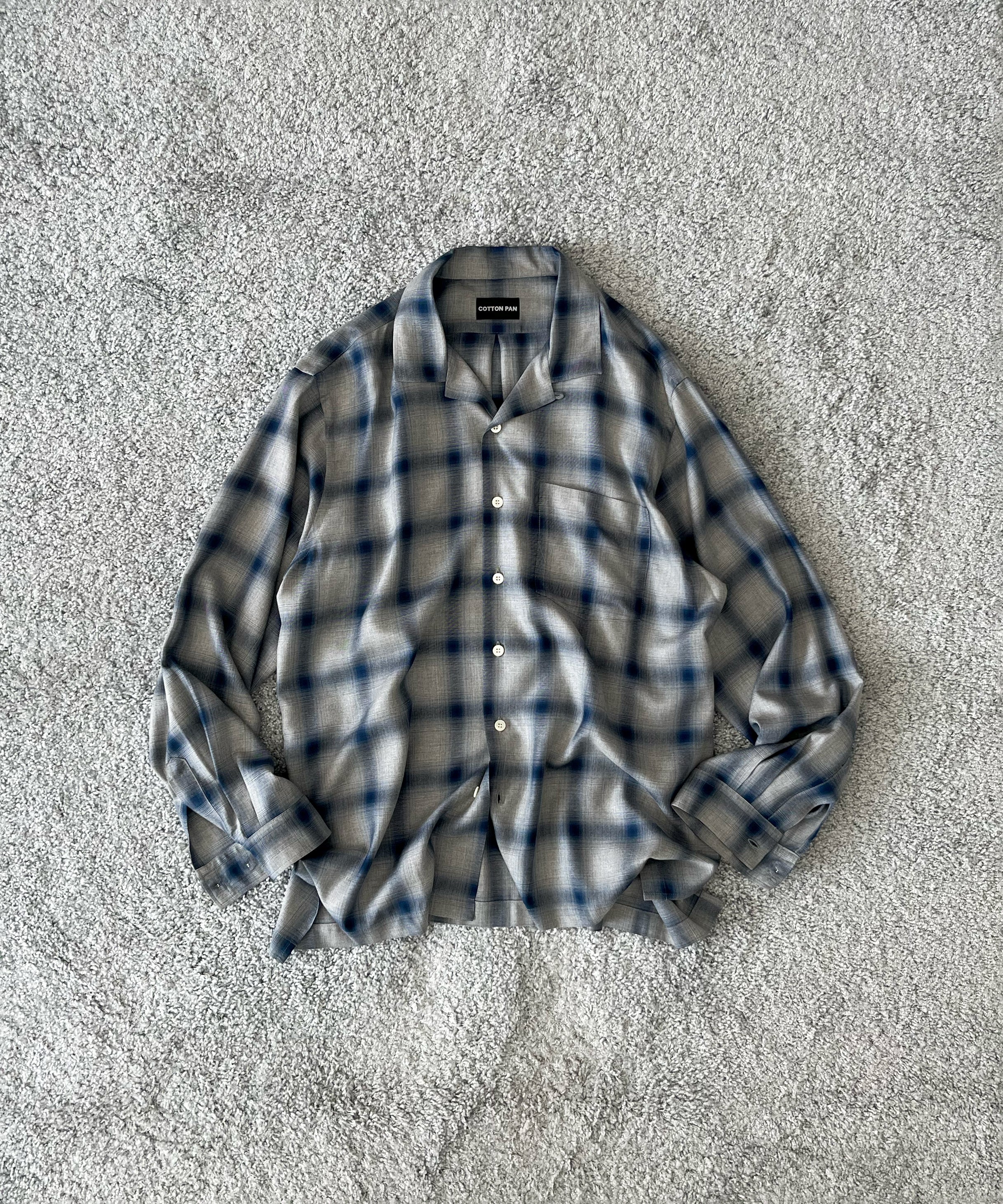 COTTON PAN Soho l/s オンブレシャツ "BLUE"