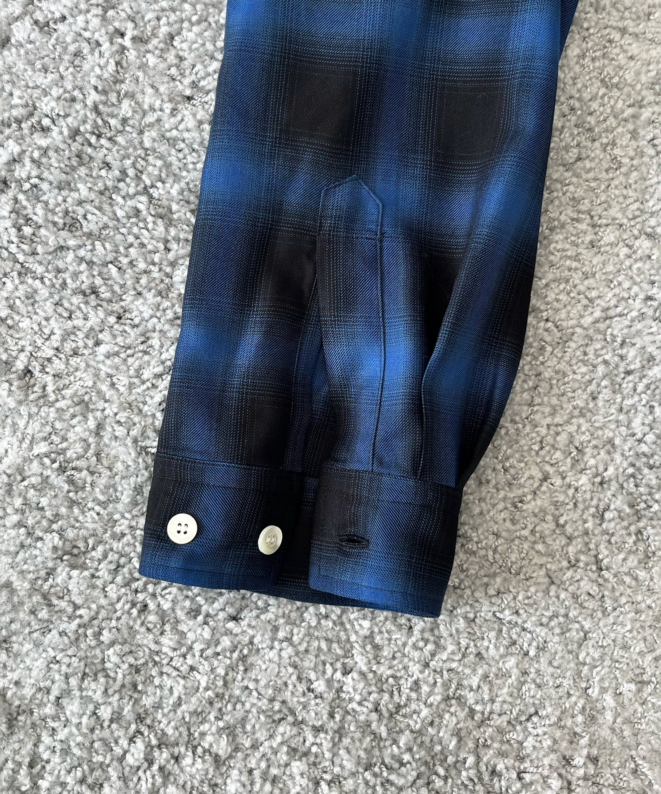 COTTON PAN Soho l/s オンブレシャツ "BLUE×BLACK"