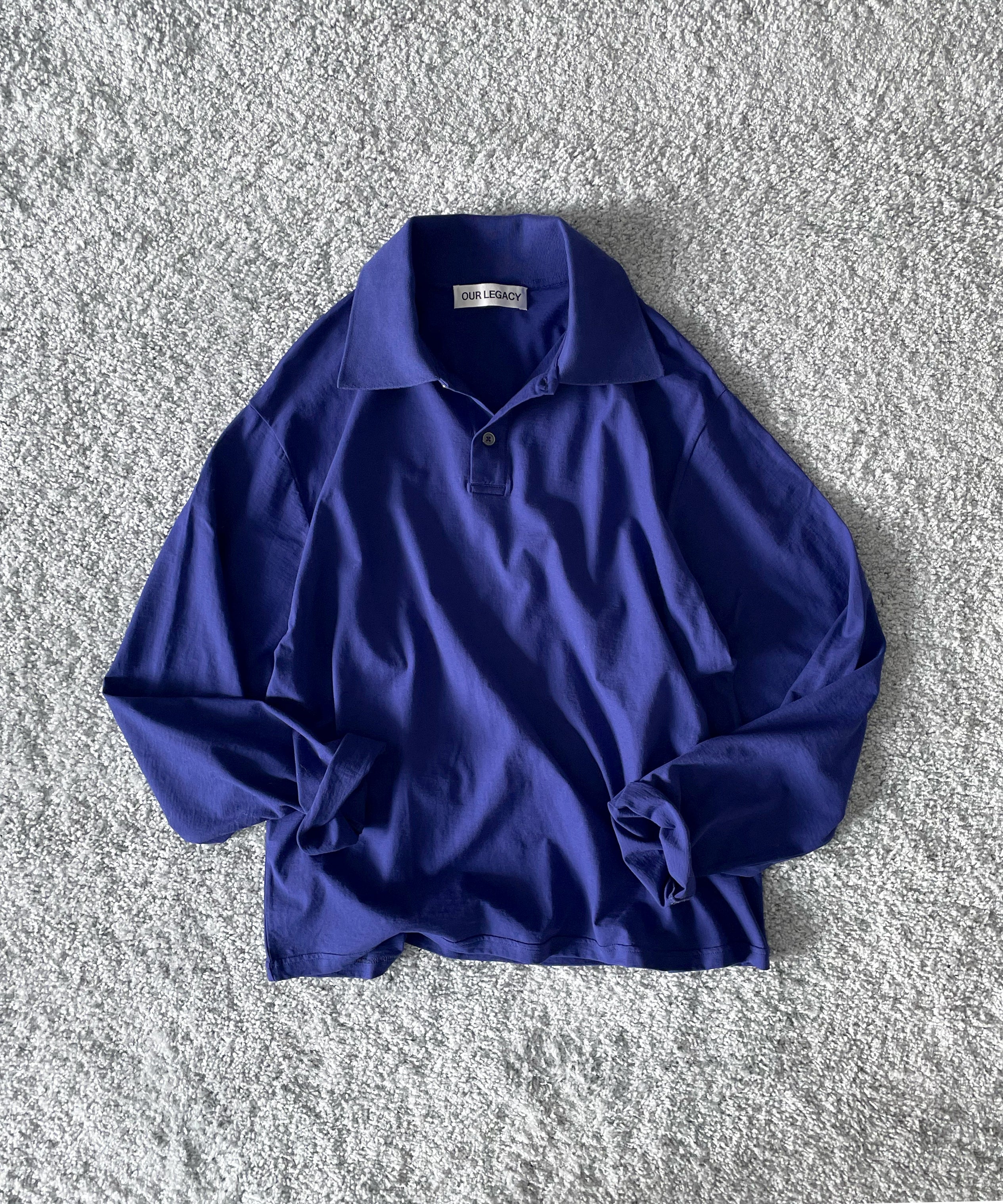 OUR LEGACY Rugby longsleeve "DEEP BLUE HIGH TWIST JERSEY"