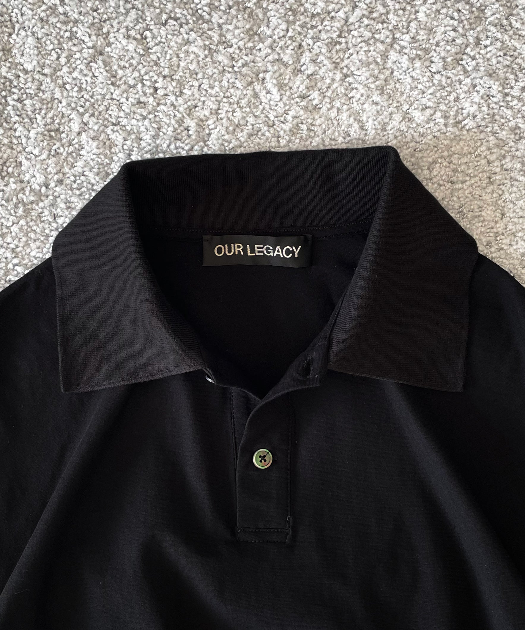 OUR LEGACY Rugby longsleeve "BLACK HIGH TWIST JERSEY"