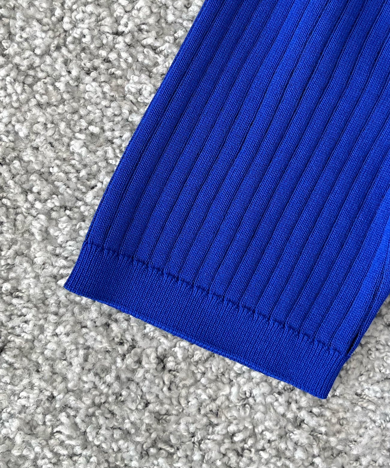 entire studios Ribbed polo "COBALT"