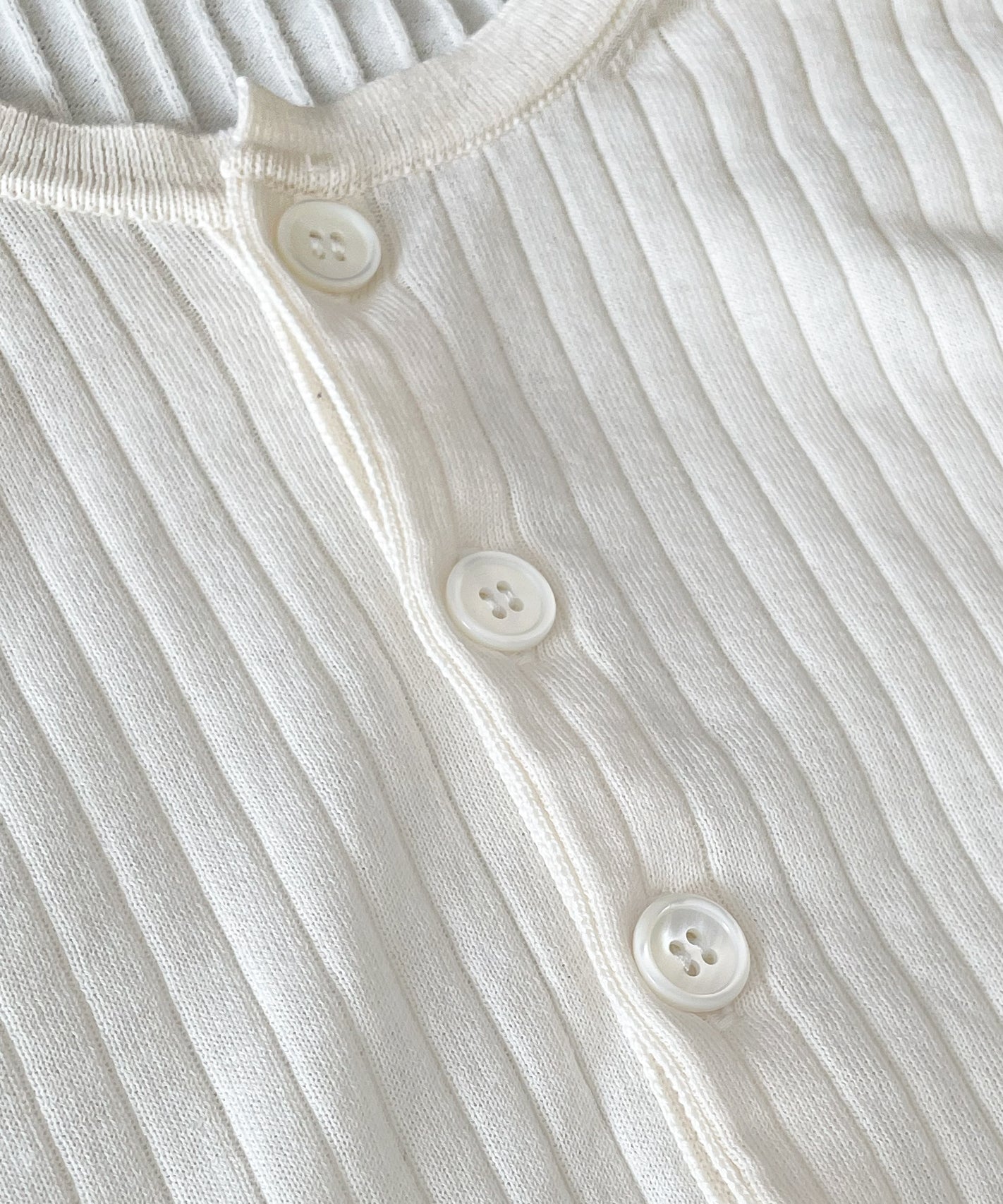 OUR LEGACY Fine henley "IVORY COTTON CREPE"
