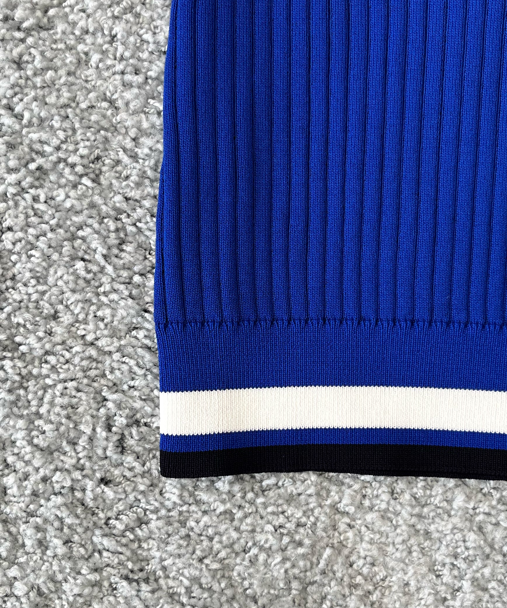 entire studios Ribbed polo "COBALT"