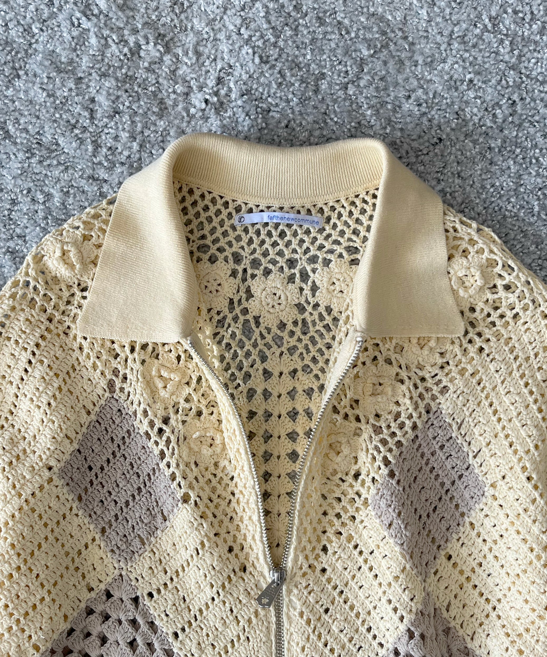 FAF(FAKE AS FLOWERS) Crochet shirts "ECRU"