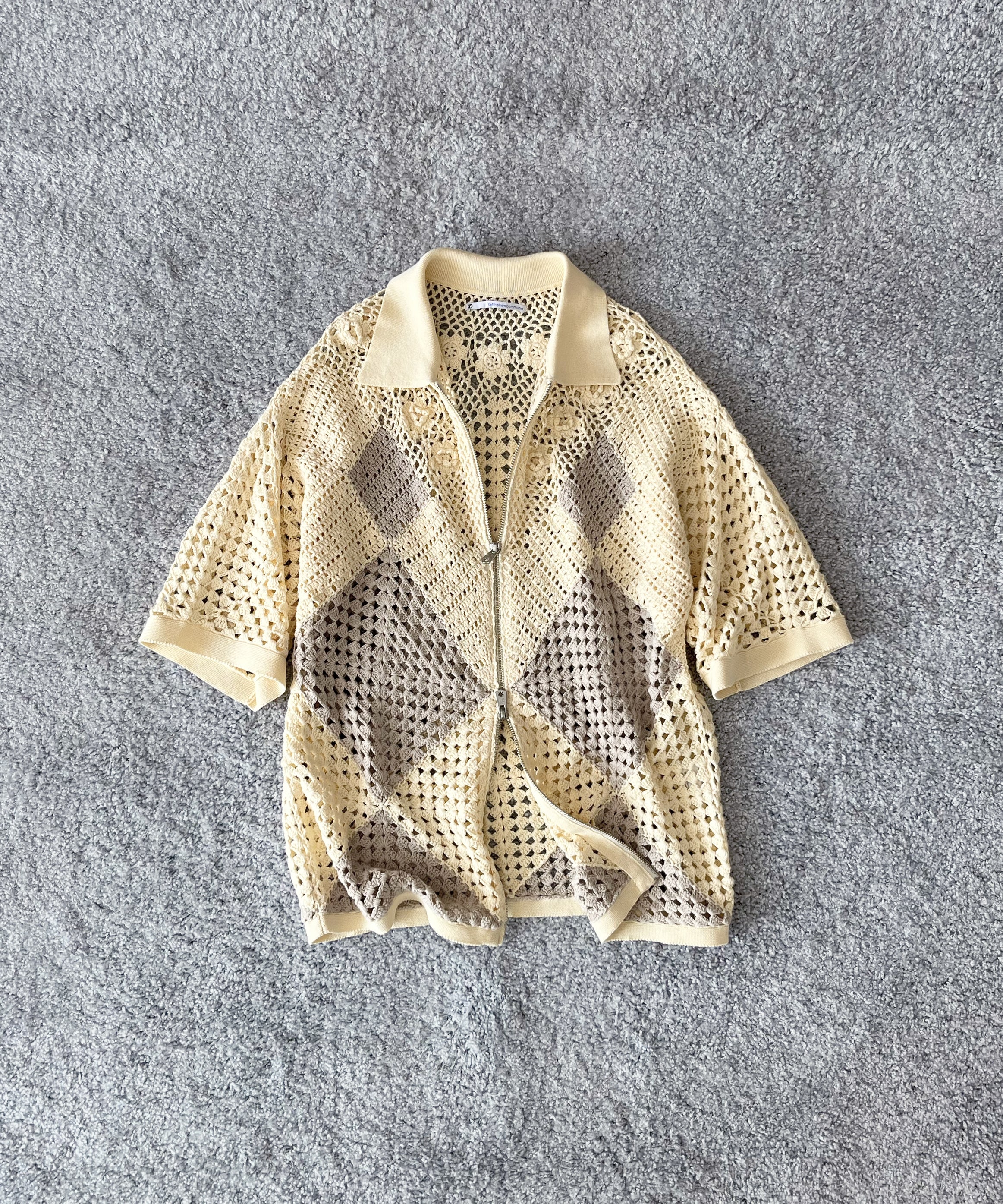 FAF(FAKE AS FLOWERS) Crochet shirts "ECRU"