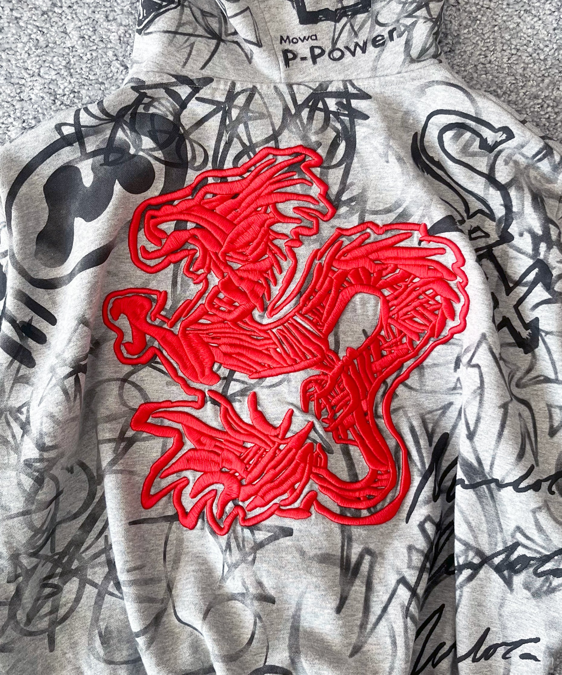MOWALOLA Grey grafitti track top "GREY"