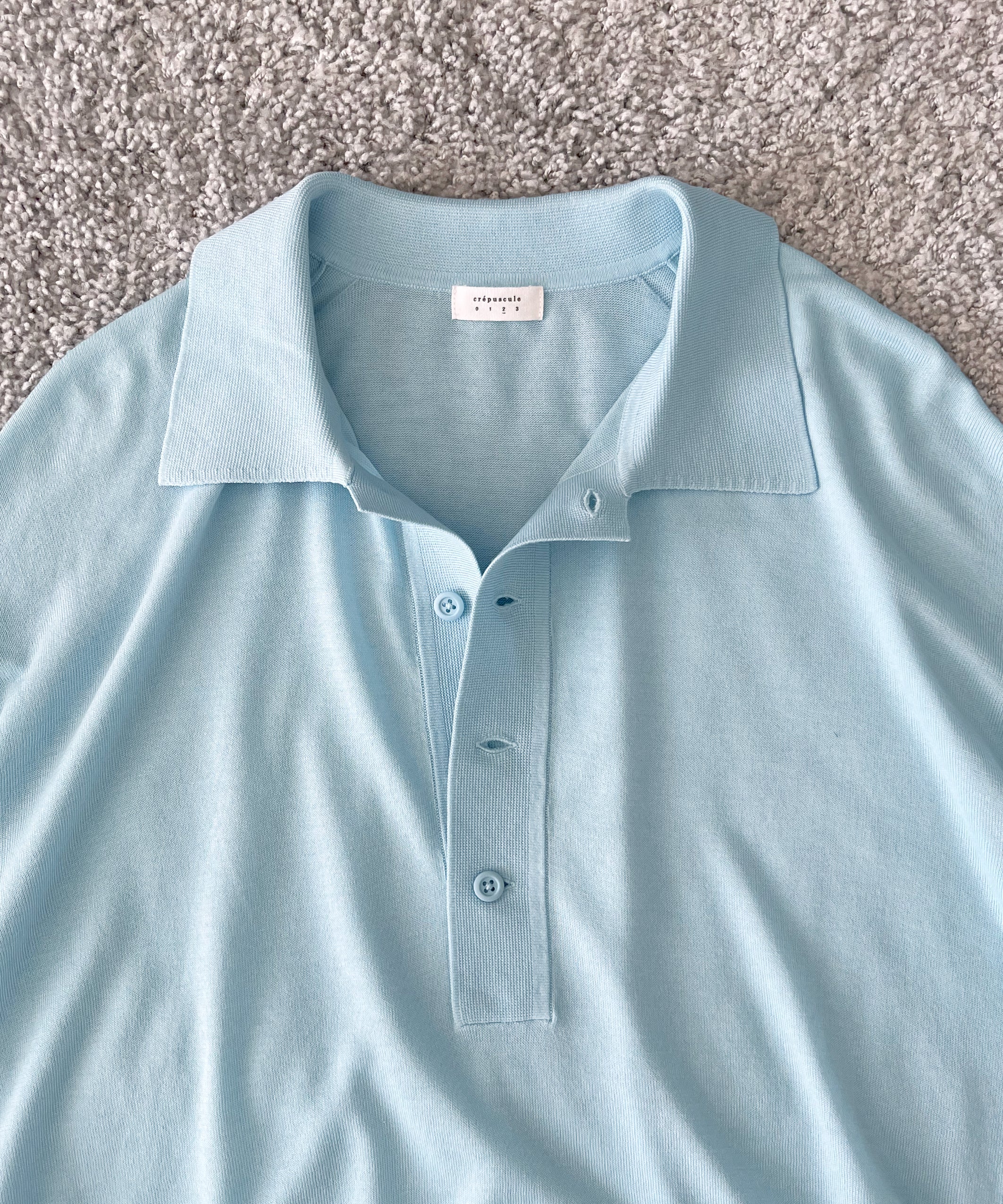【EXCLUSIVE】crepuscule S/s polo "SAX"