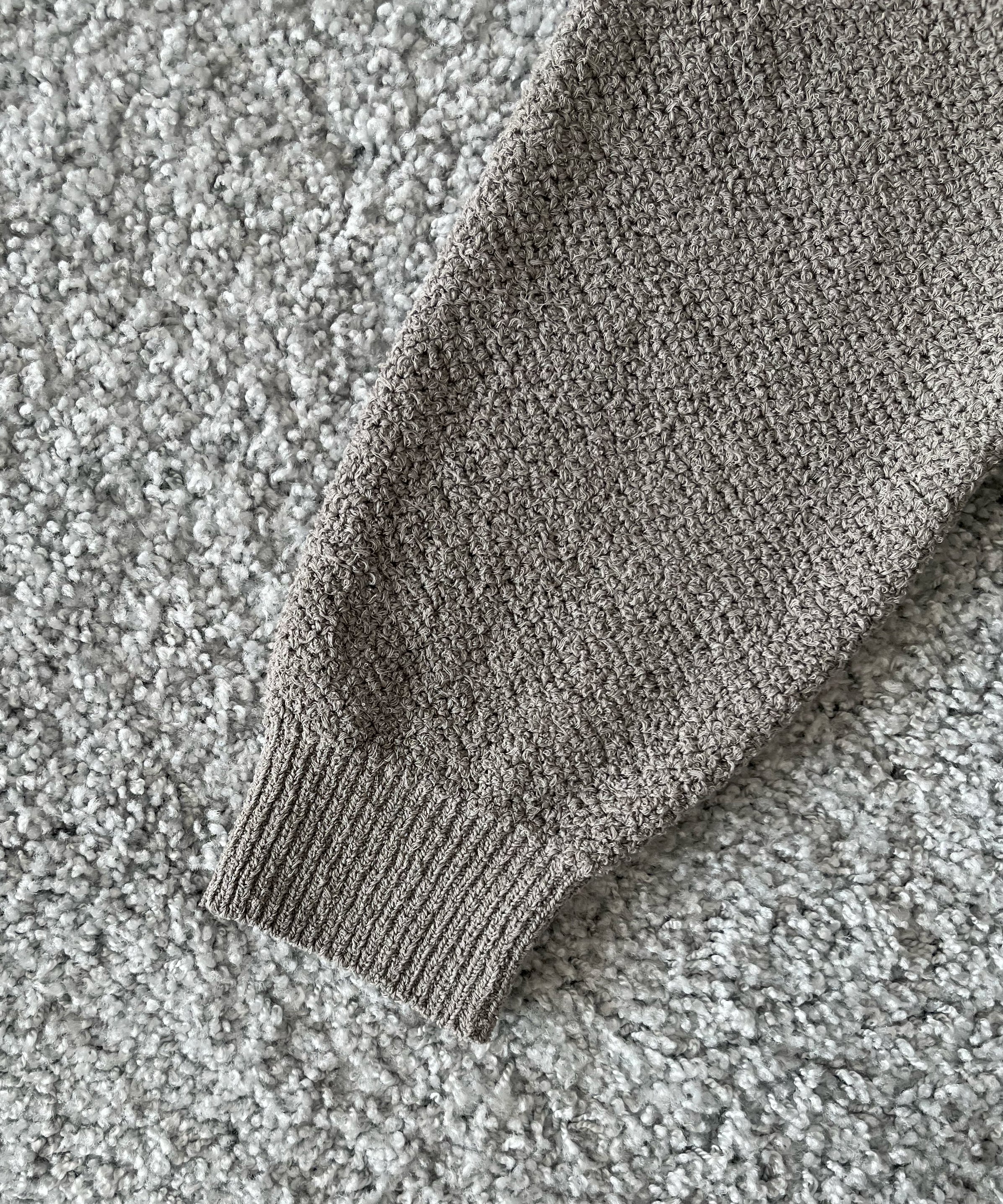 UNUSED Us2551 honey comb polo knit "GRAY"