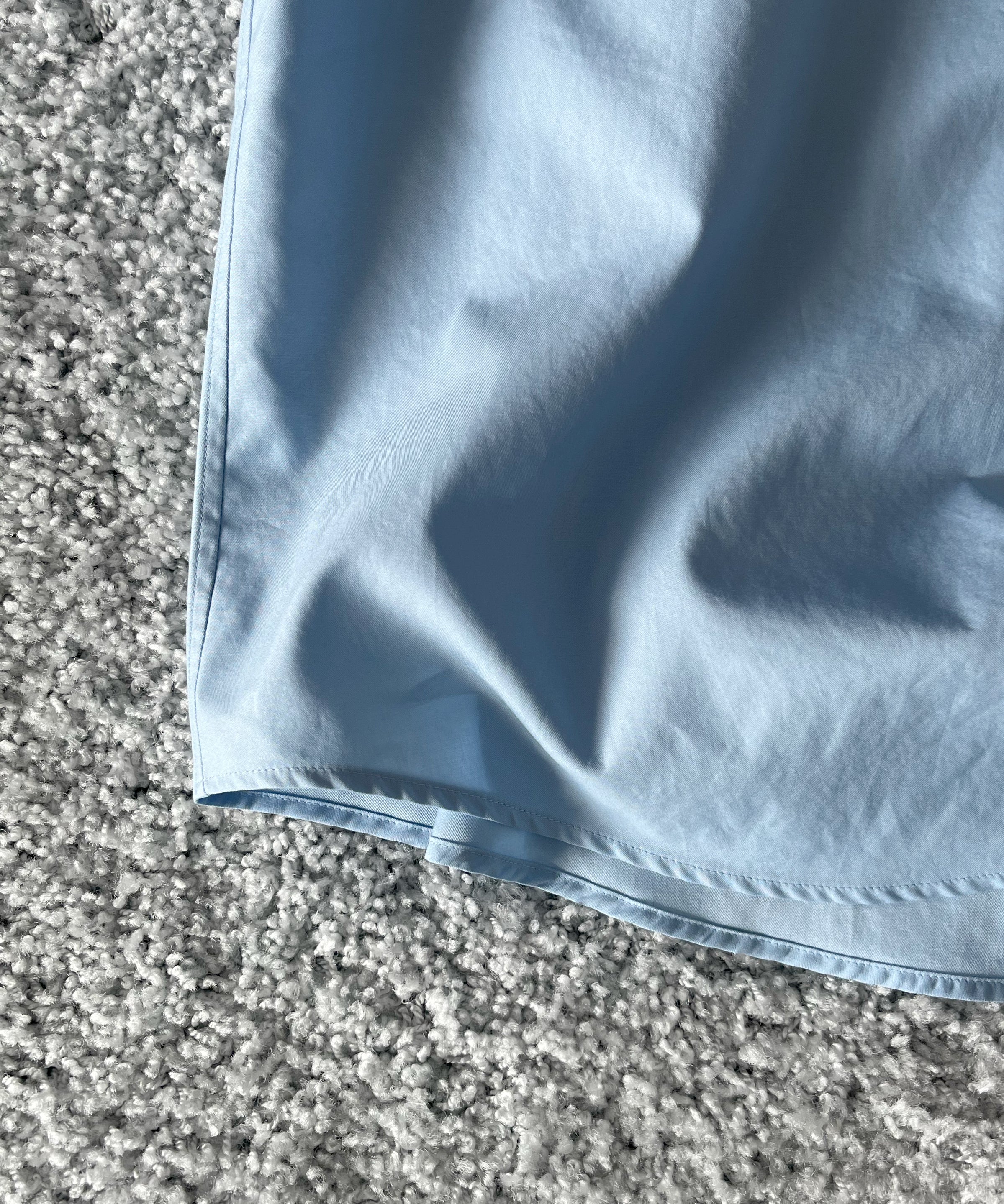 AURALEE Washed finx twill big half sleeved shirt "LIGHT BLUE"