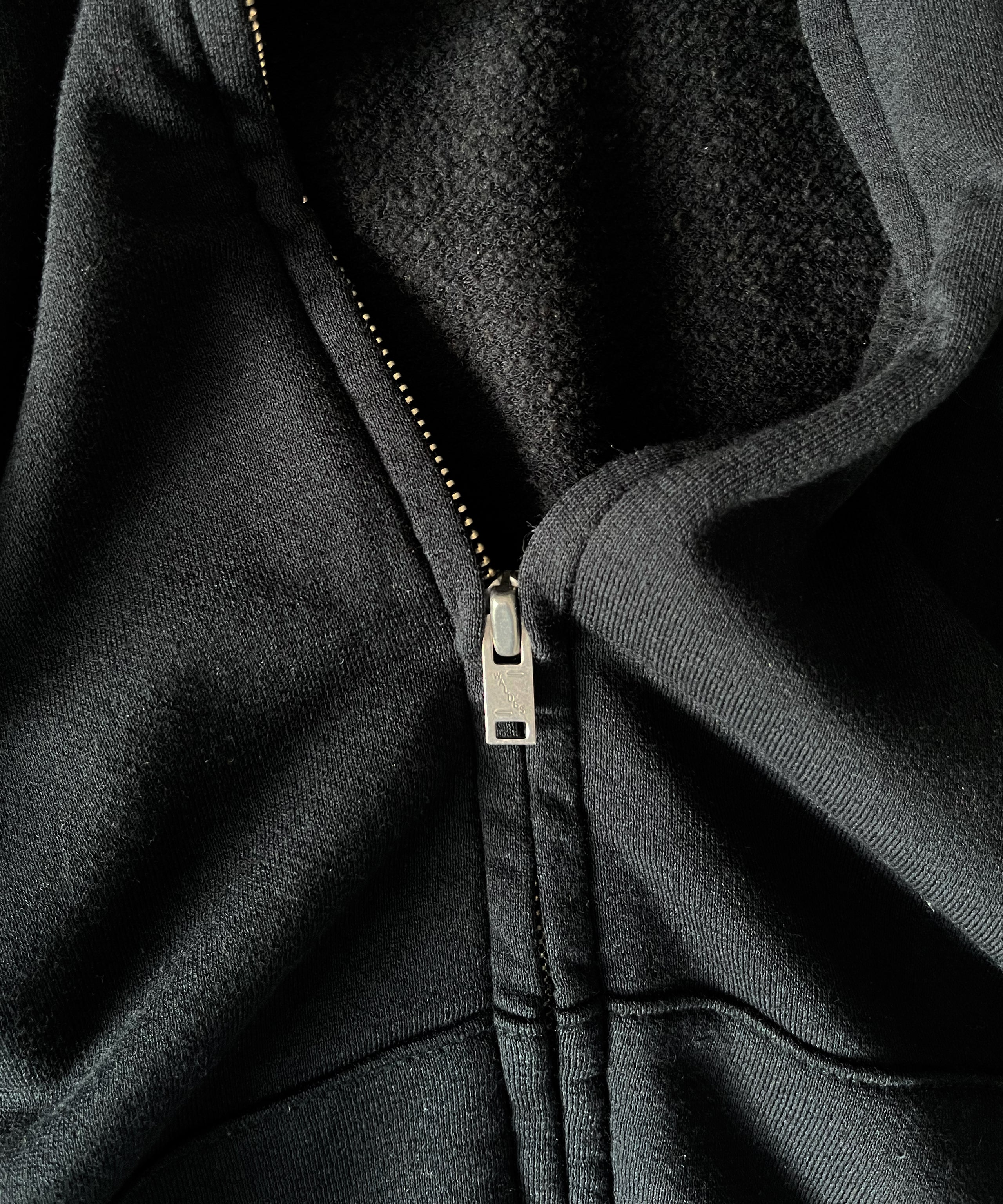 AURALEE High twist light sweat zip parka "INK BLACK"